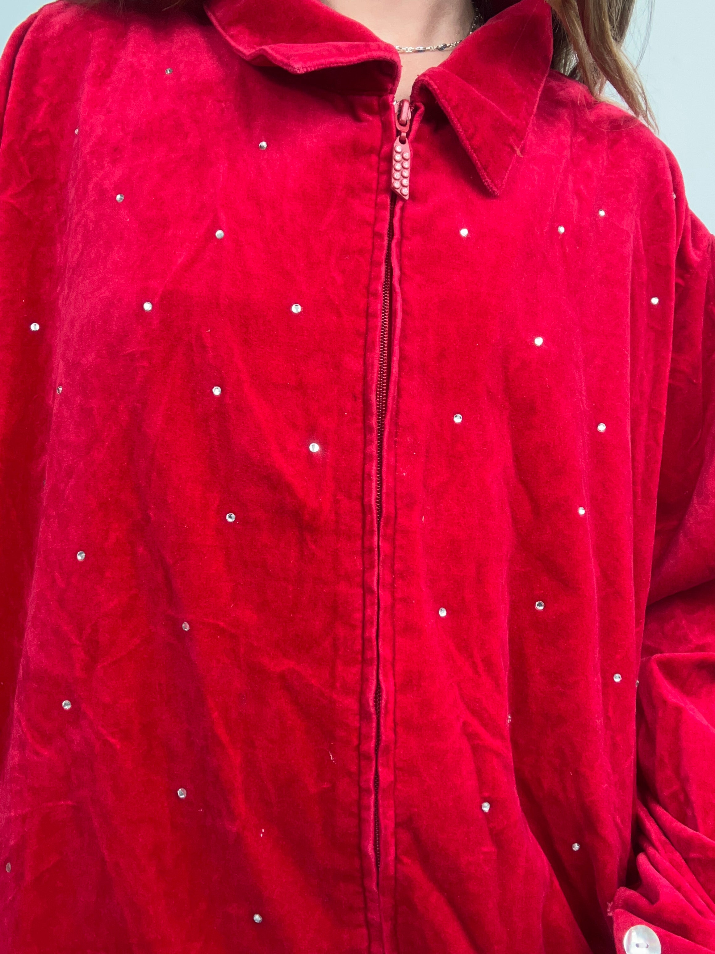 Velvet 80's Dominate Red Jacket Size Xl