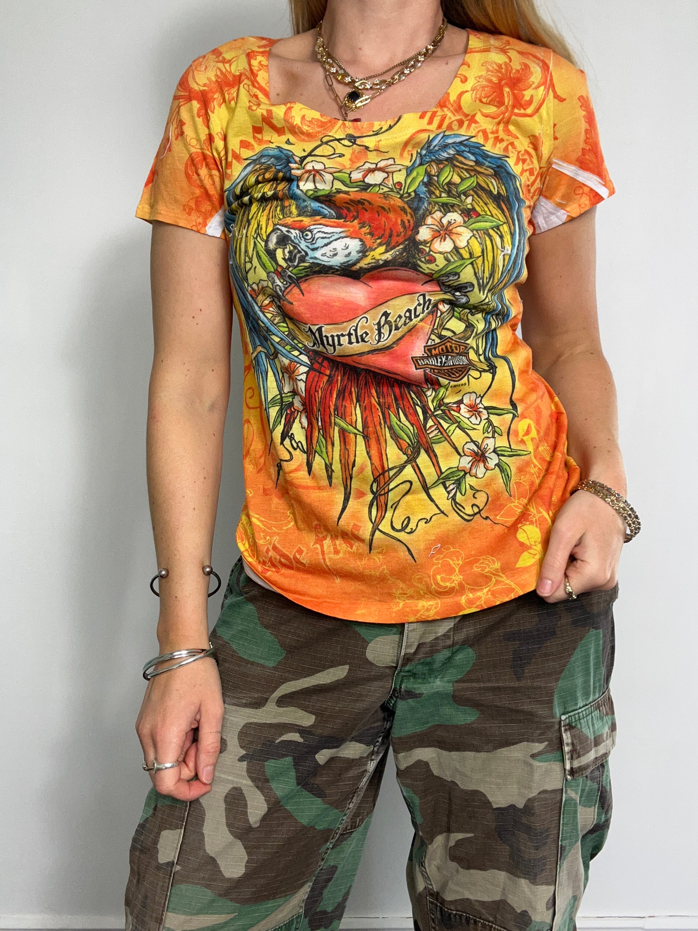 Harley Davidson baby Tee Size 8