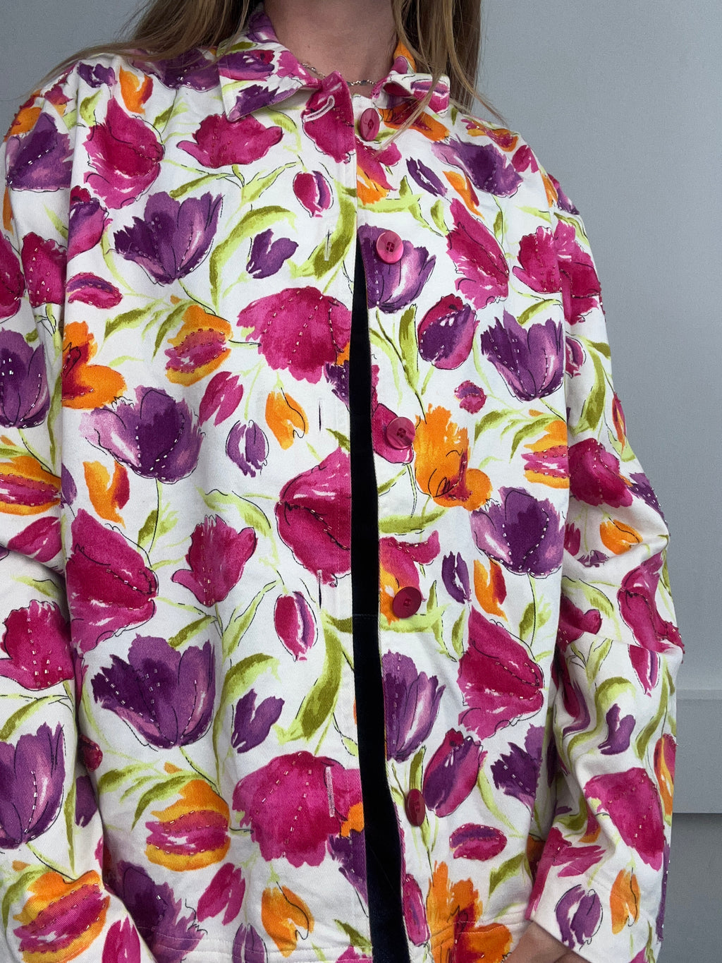 Floral Beaded Jacket Size L