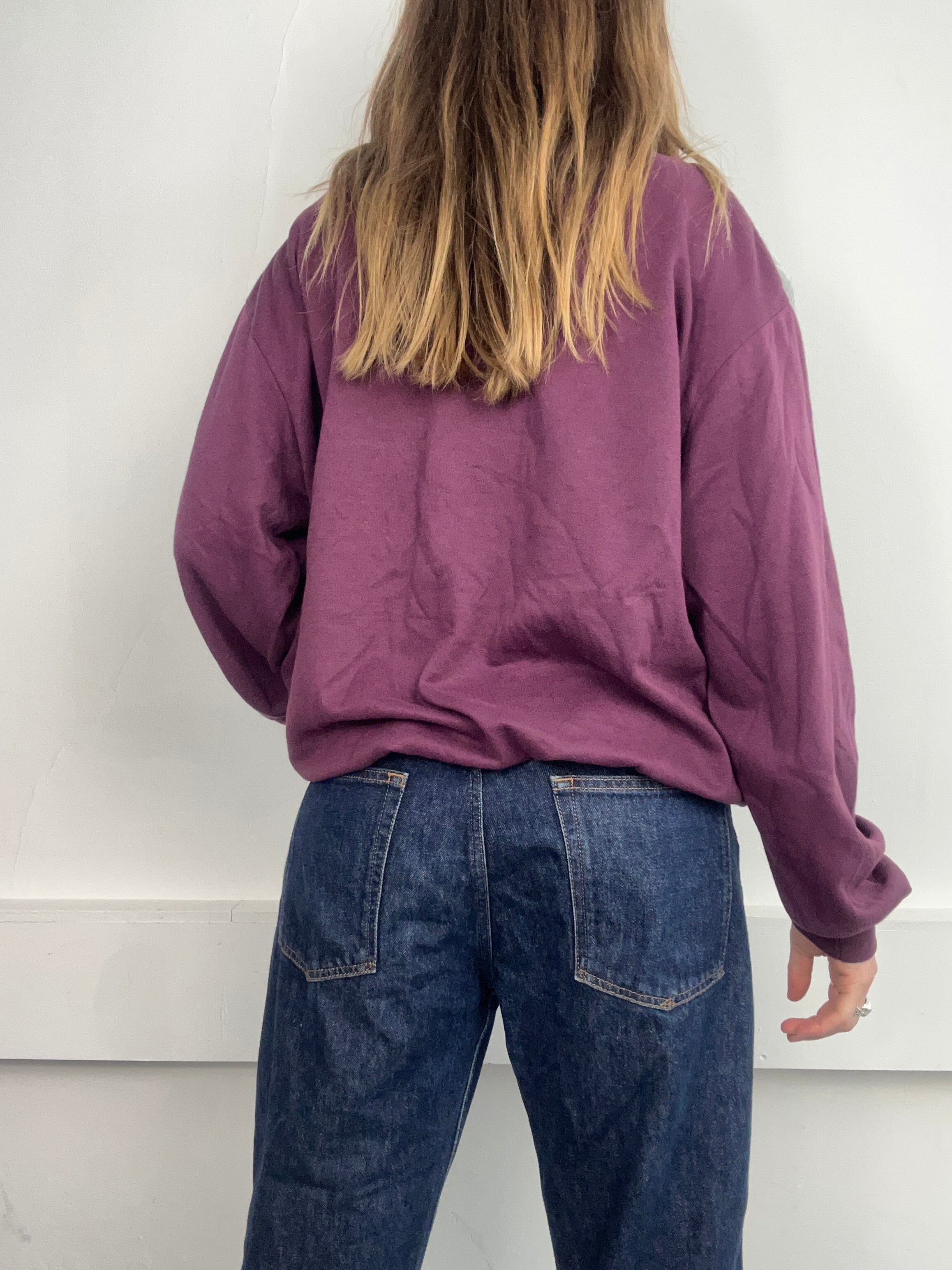 Wine Polo Sweater 90's Size S/M