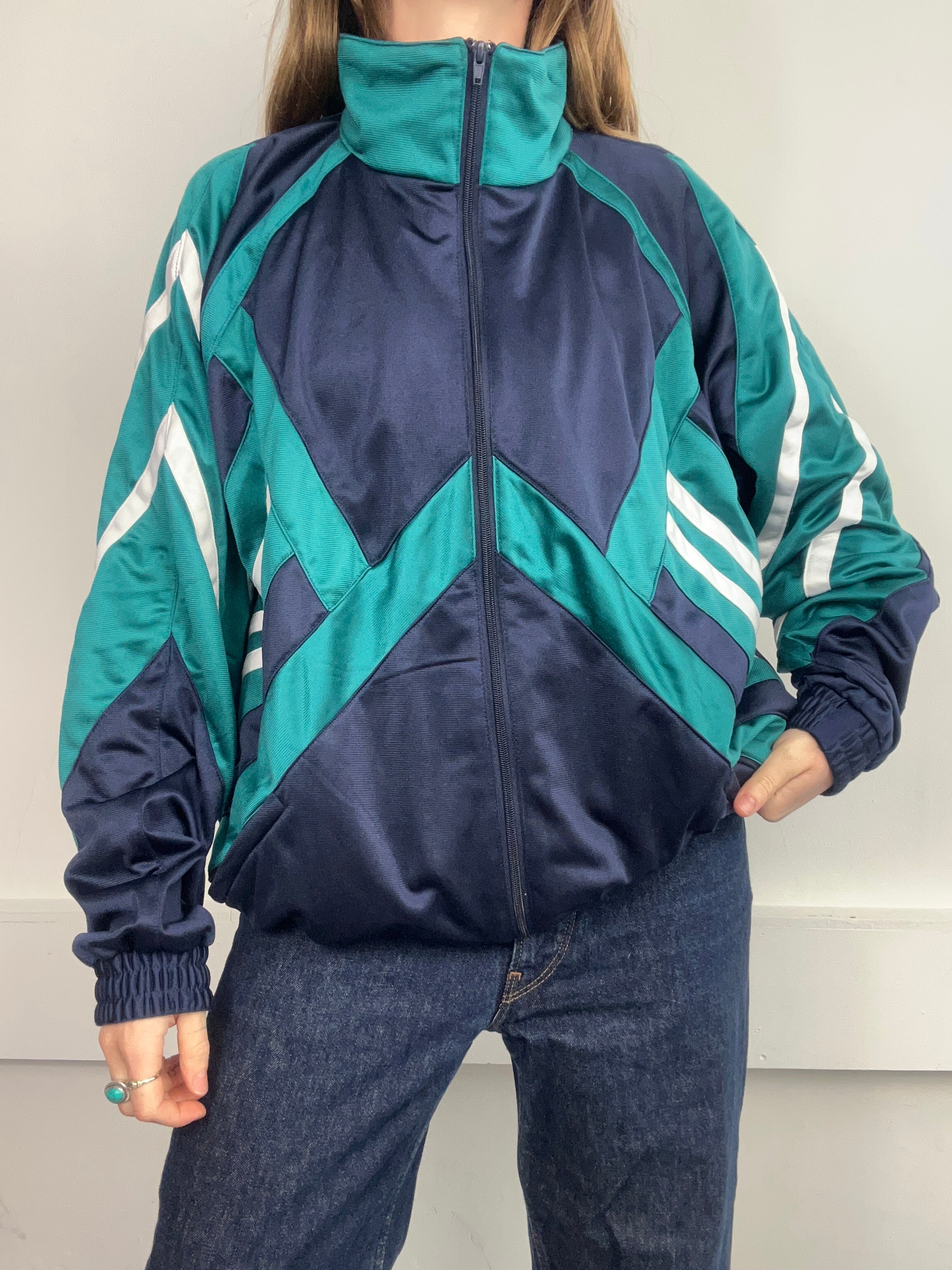 Navy 90's Track Jacket Size L