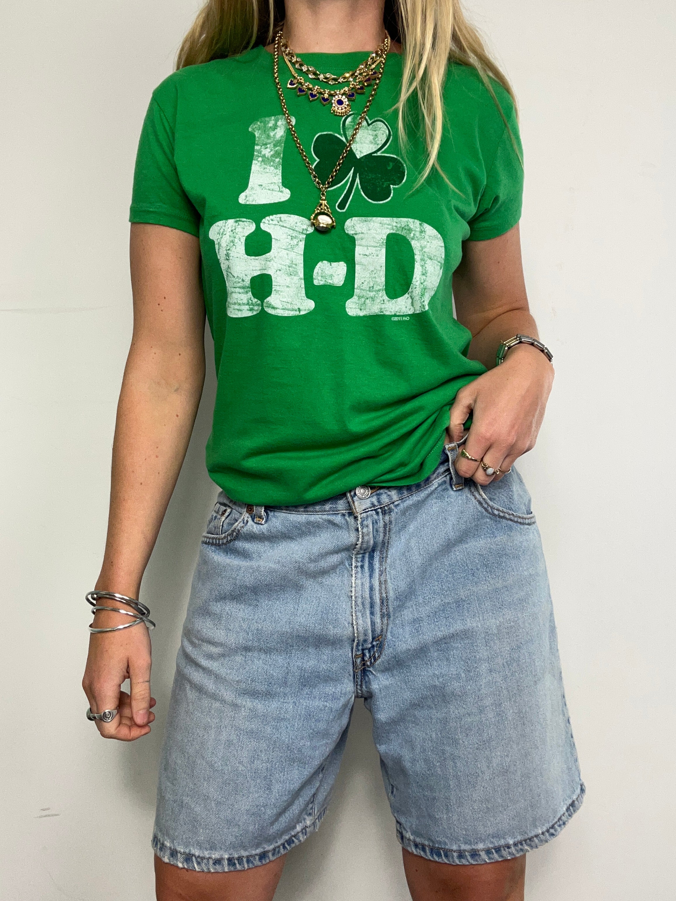 HArley Davidson Shamrock Tee Size 10