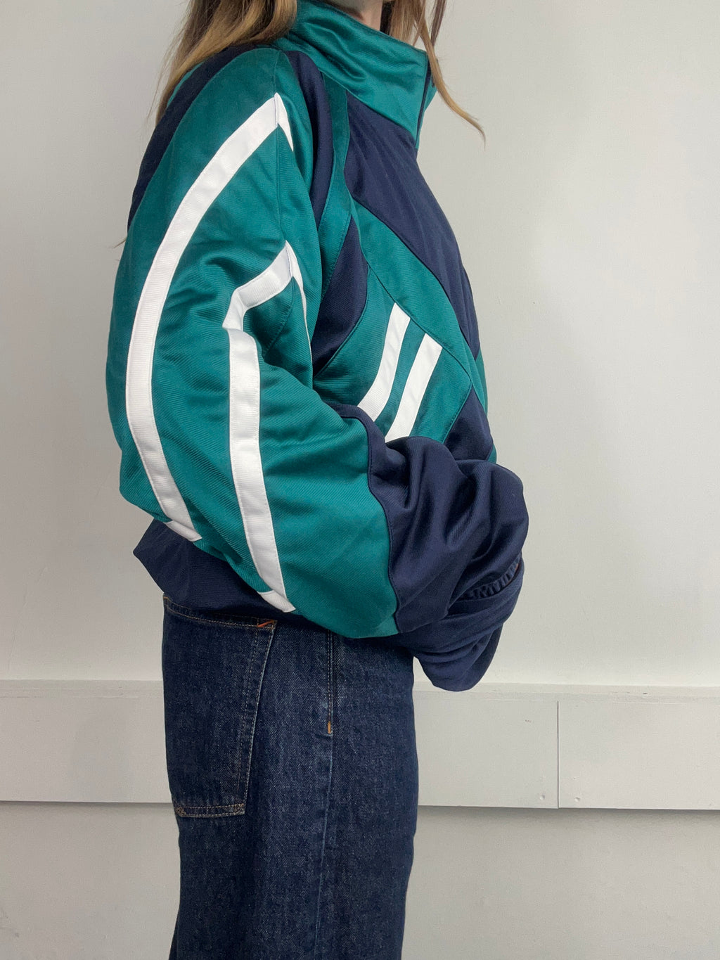 Navy 90's Track Jacket Size L