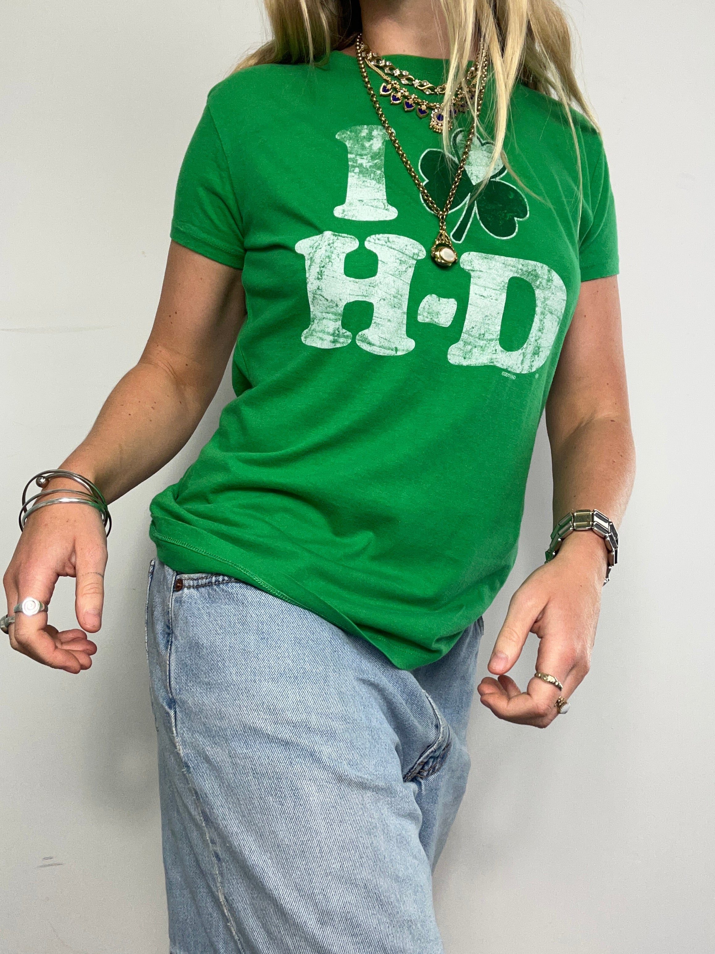 HArley Davidson Shamrock Tee Size 10