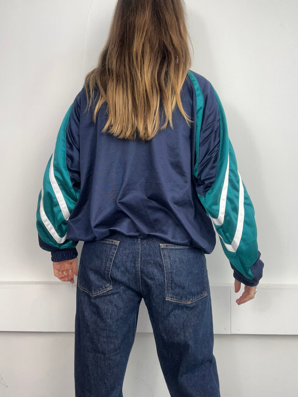 Navy 90's Track Jacket Size L