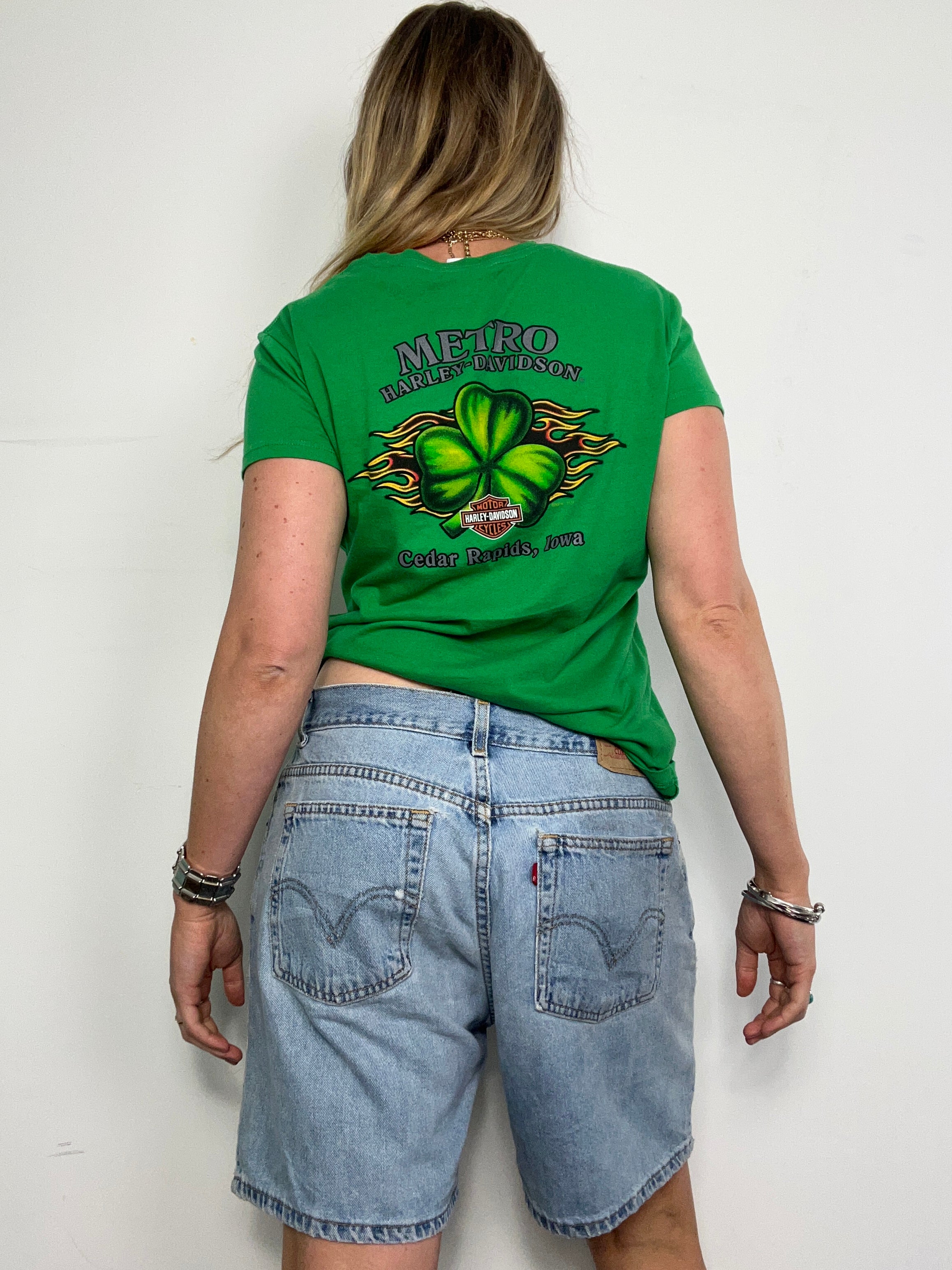 HArley Davidson Shamrock Tee Size 10