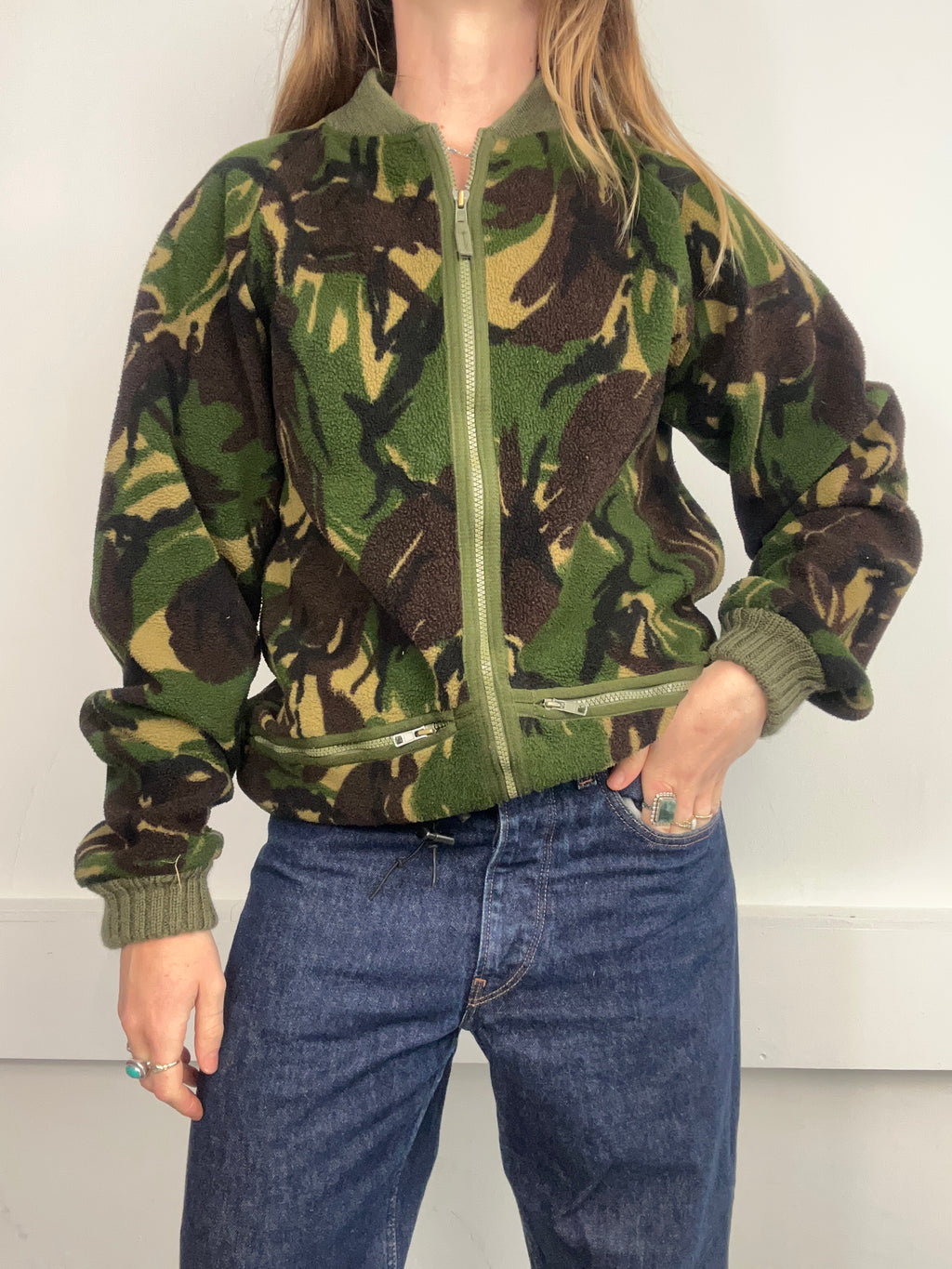 Camo Fleece Jacket Size M