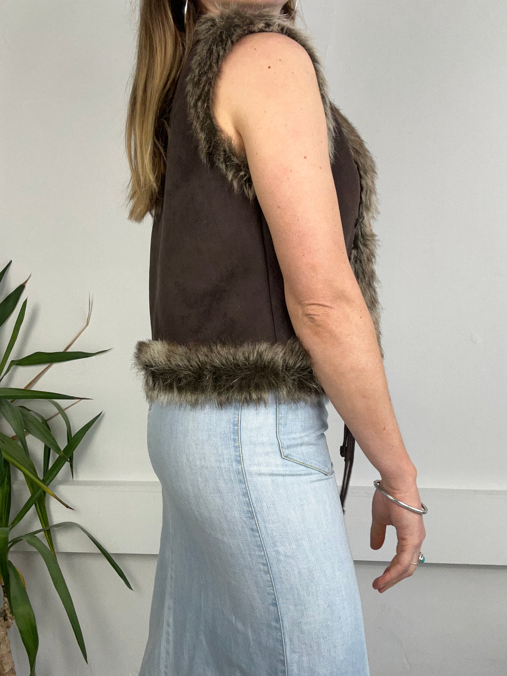 Faux Fur Studded Gillet Size 10/12