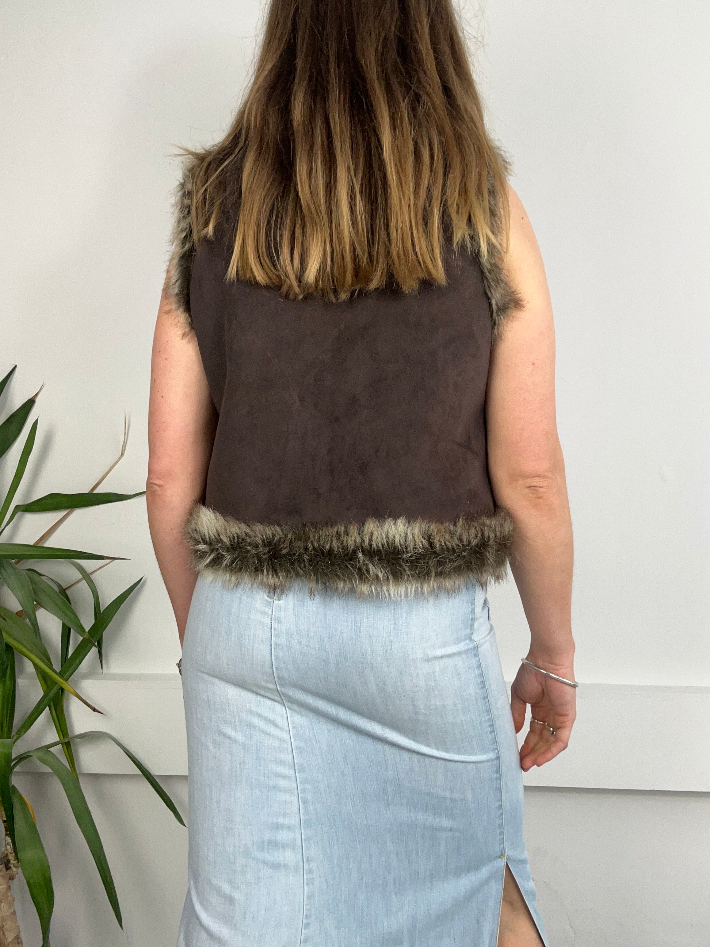 Faux Fur Studded Gillet Size 10/12
