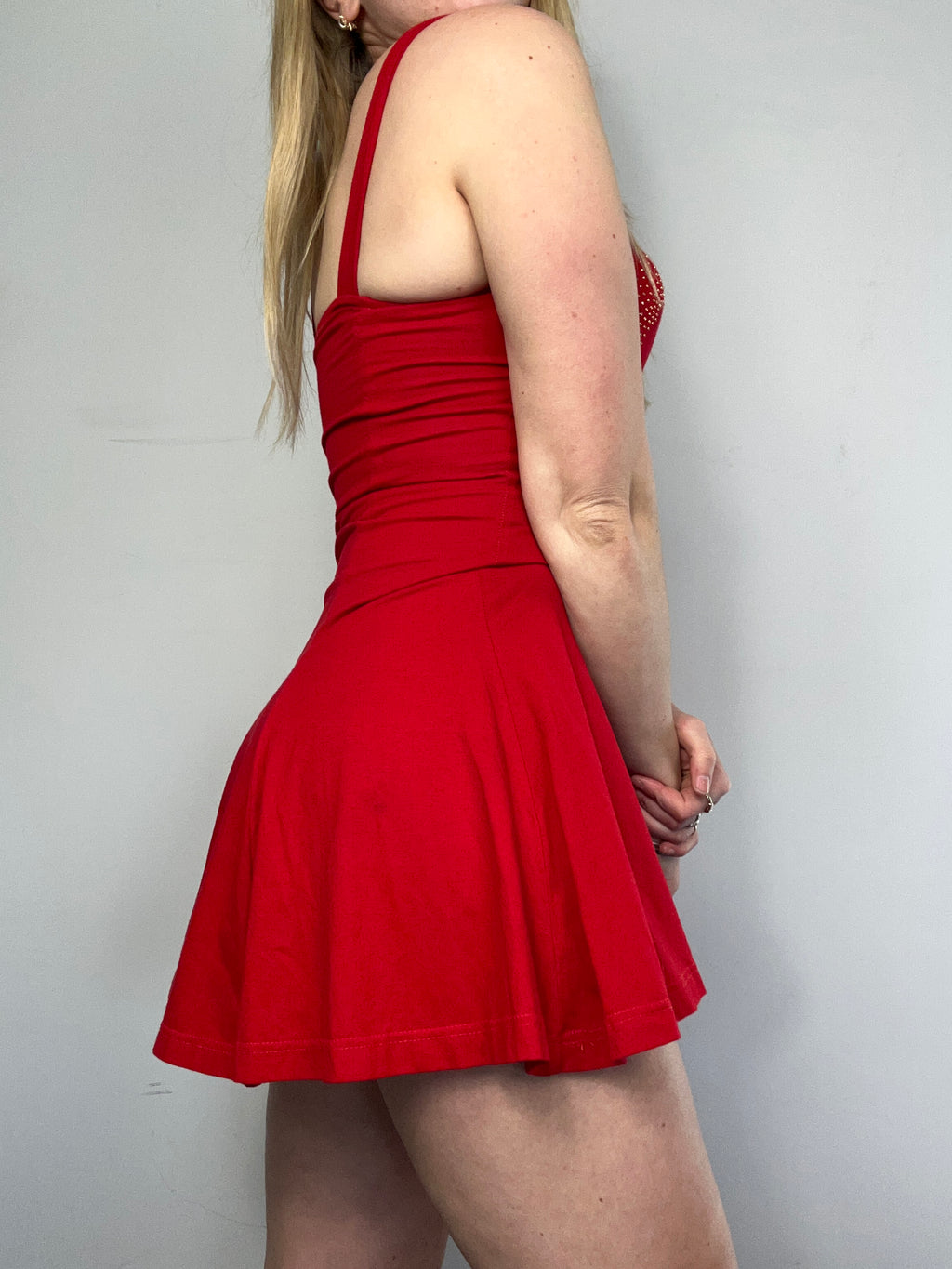 Red 80's Mini Dress Size 8