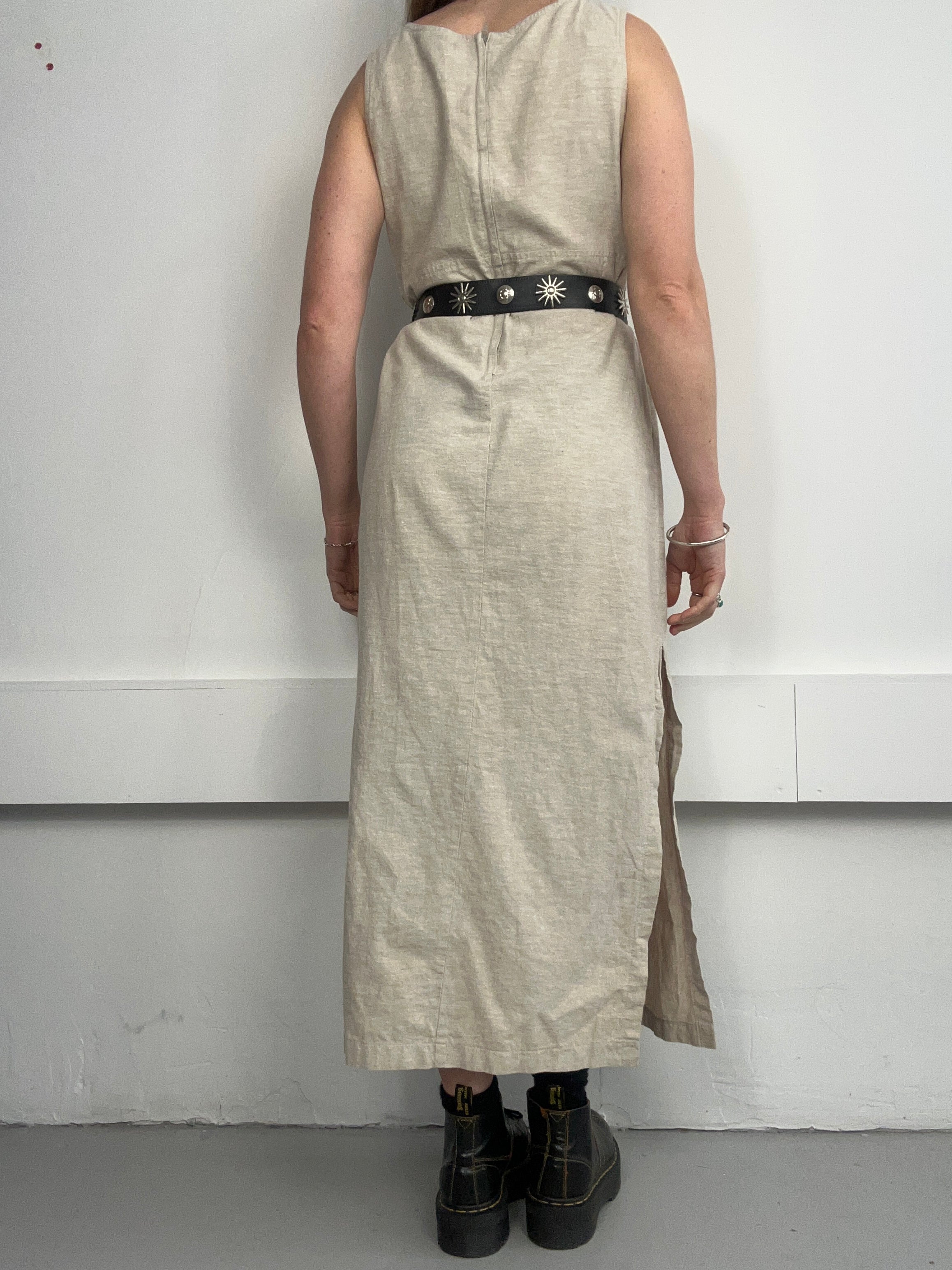 Beige Linen Dress Size 10