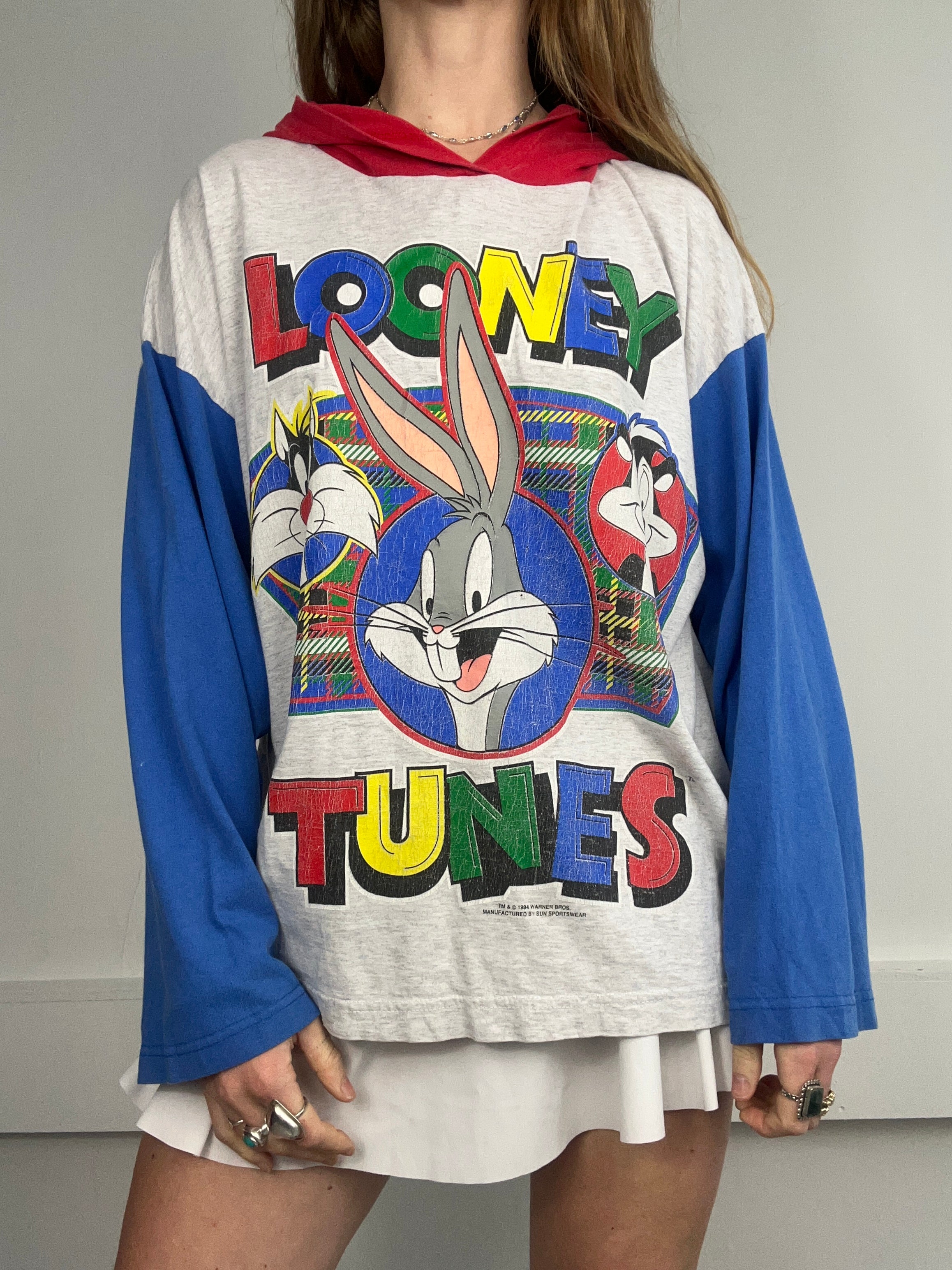 Looney Tunes Hoodie Size L