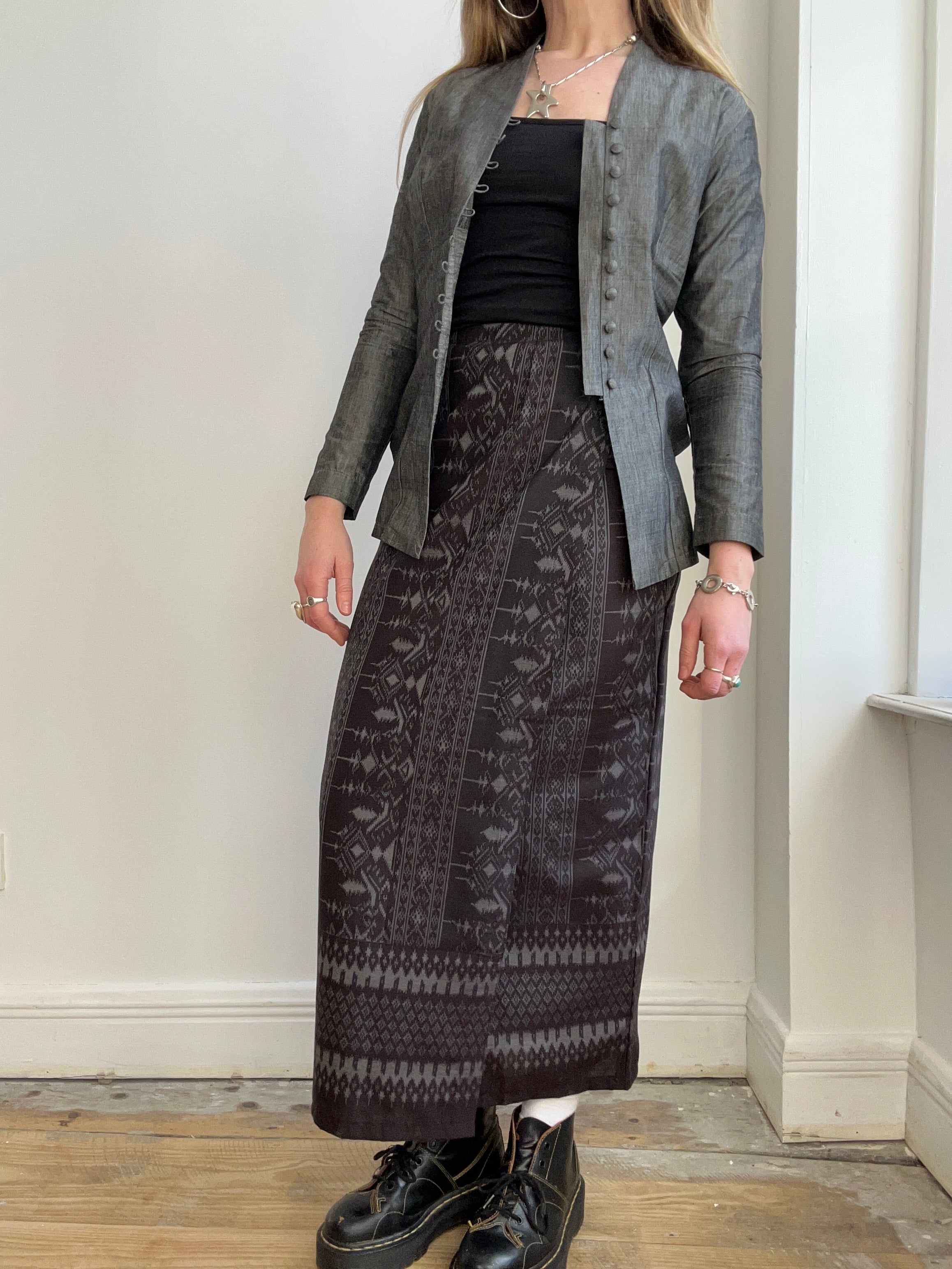 Silver 90's Skirt And Jacket Size 6