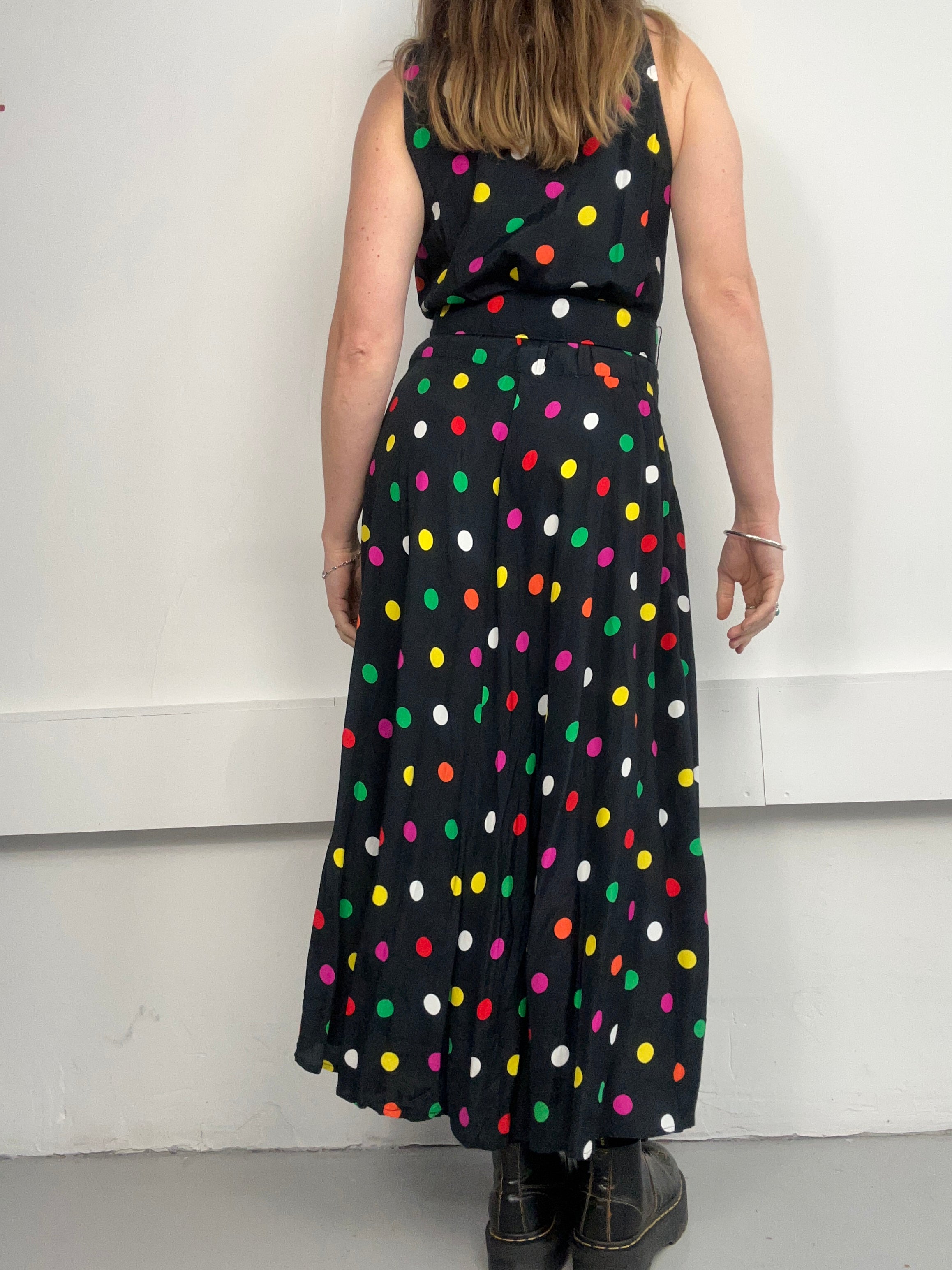 90's Polkadot Maxi Dress Size 8