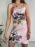Pink floral slip Dress Size 8