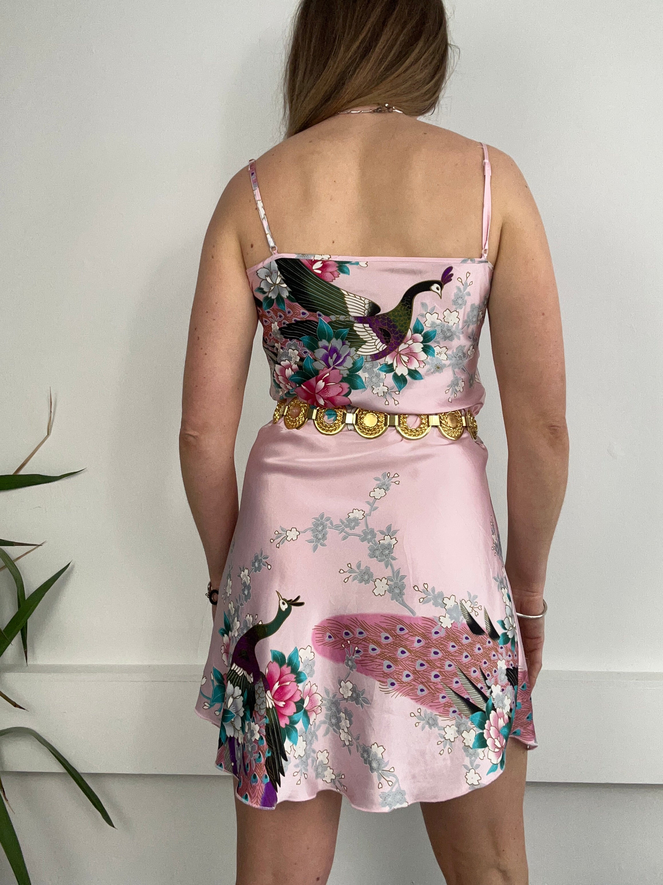 Pink floral slip Dress Size 8