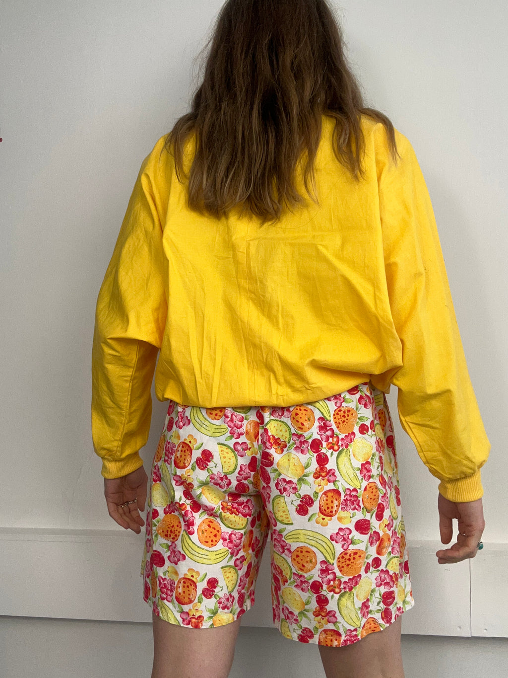 Yellow 80's v Neck Cardi Size 12