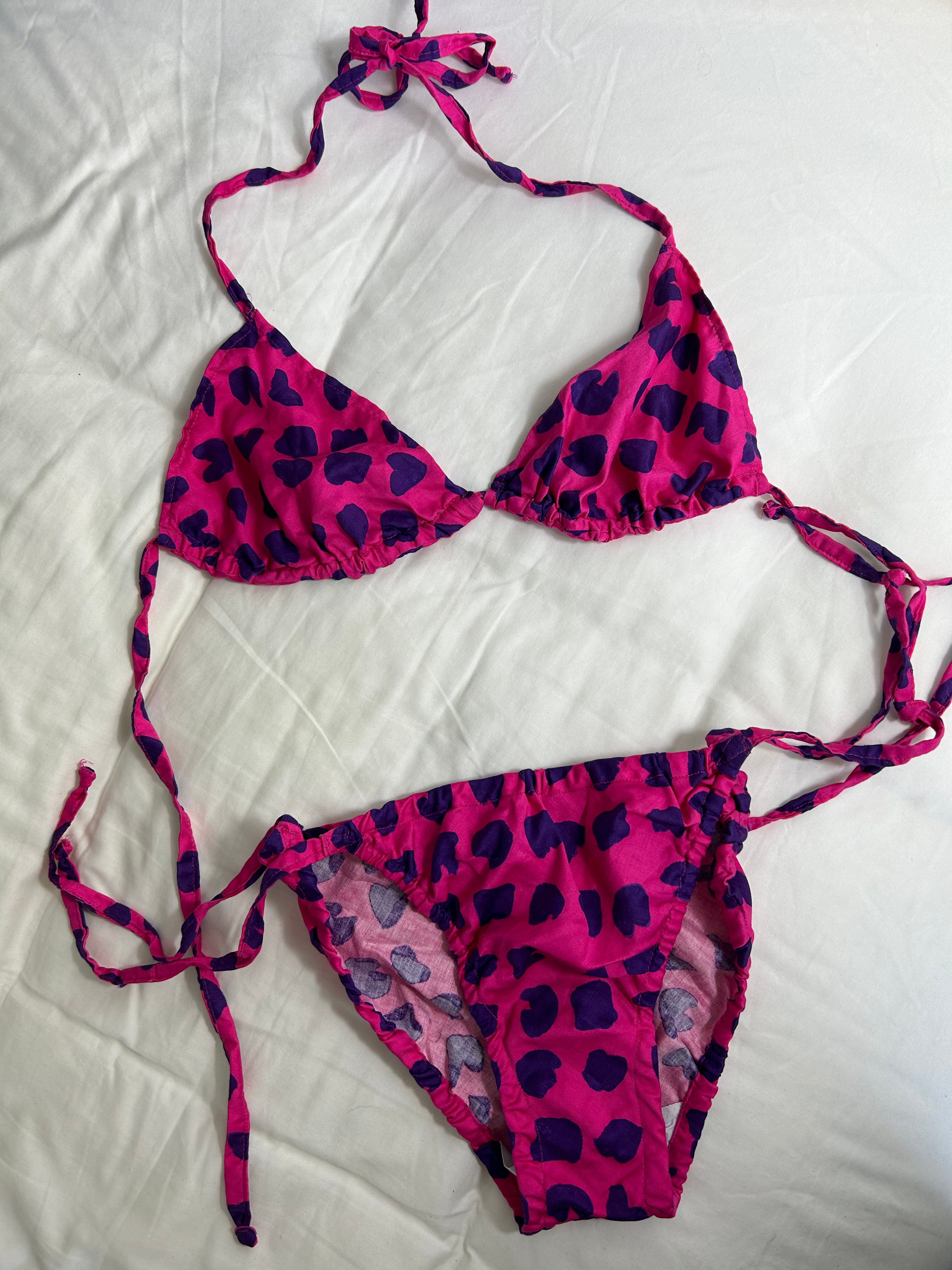 Cotten 80's Pink Bikini Size 14