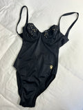 Black 80's Swimsuit Size 8