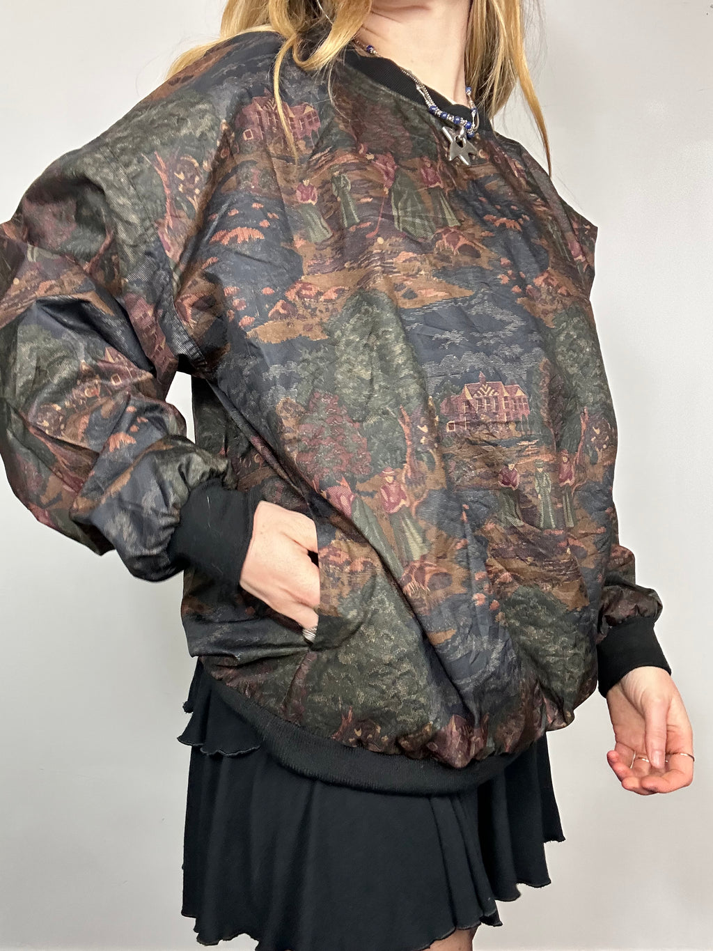 Painting 80's Windbreaker Sweater Size L