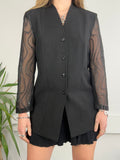 Sheer Sleeve 80's Blazer Size 12