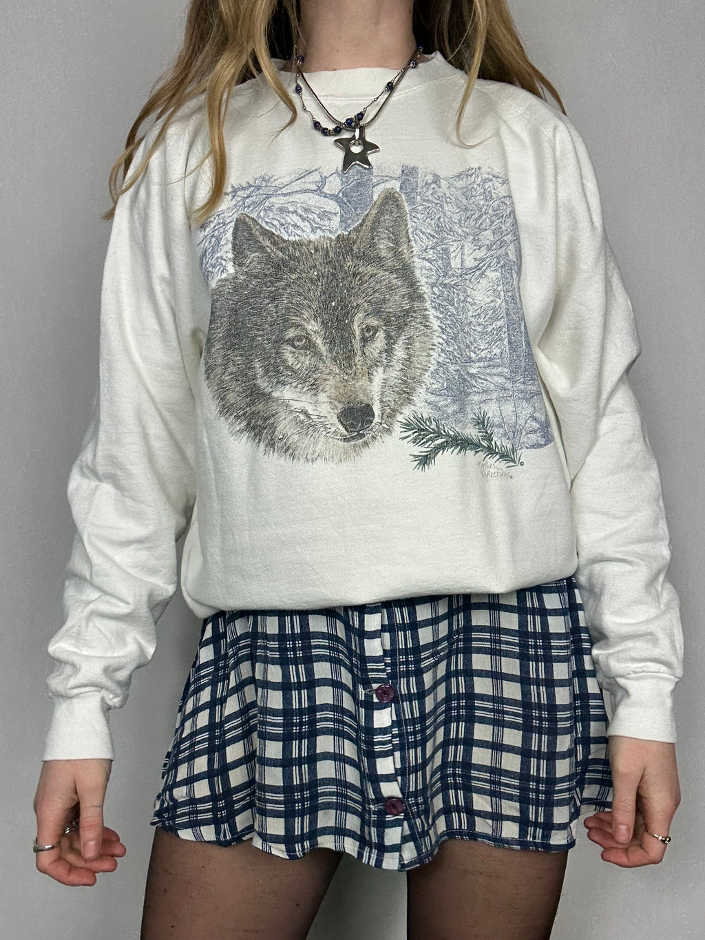 White Wolf Sweater Size S
