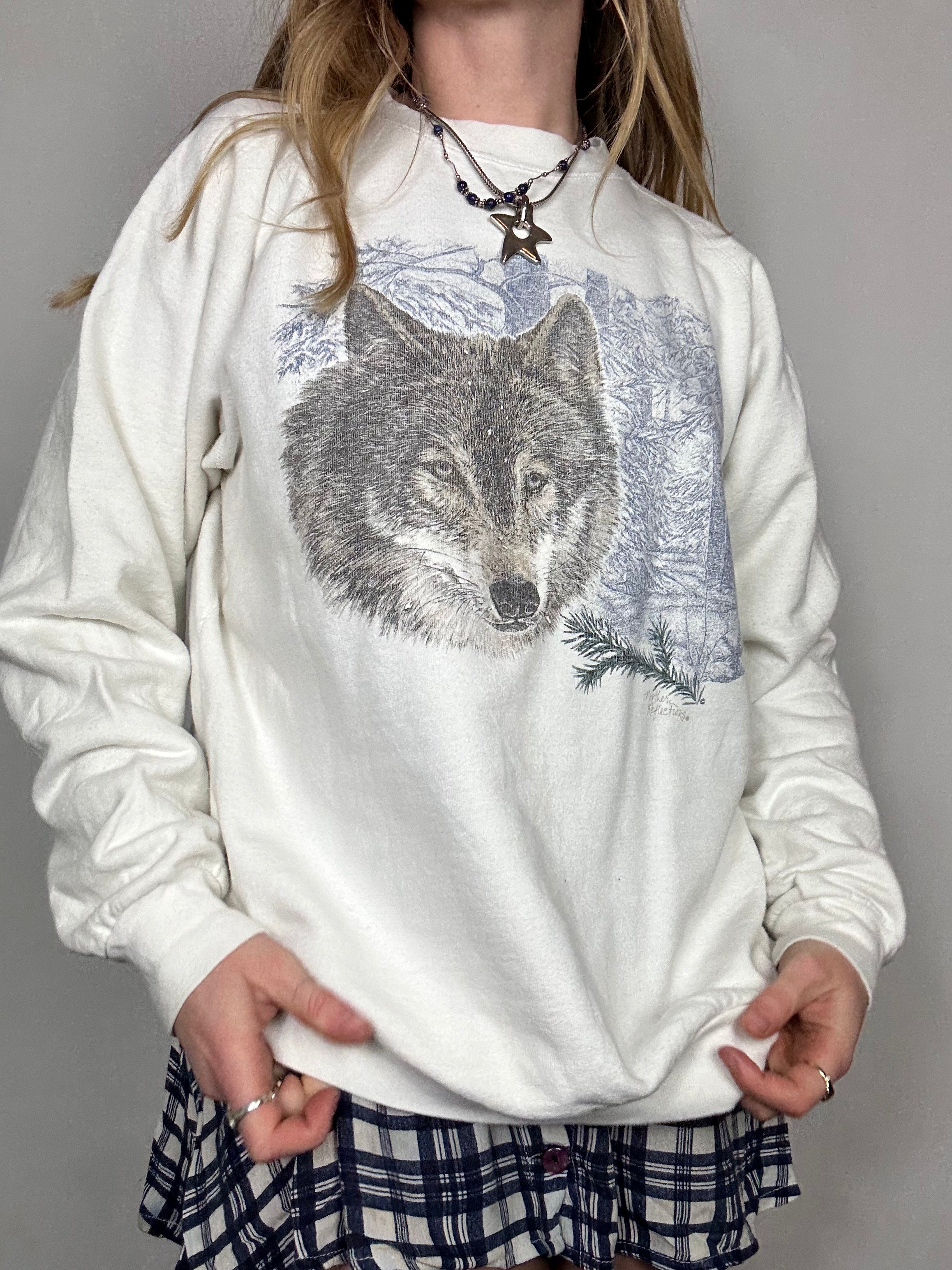 White Wolf Sweater Size S
