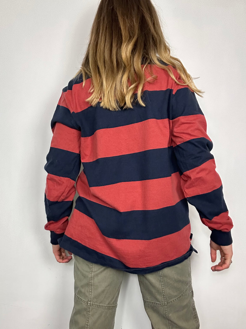 LL Bean Striped Rugby Top Size m