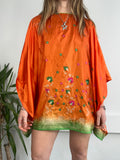 Embroiered Silky Poncho Dress Size 8/10/12