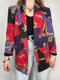 80's Chainmail print Blazer size 12