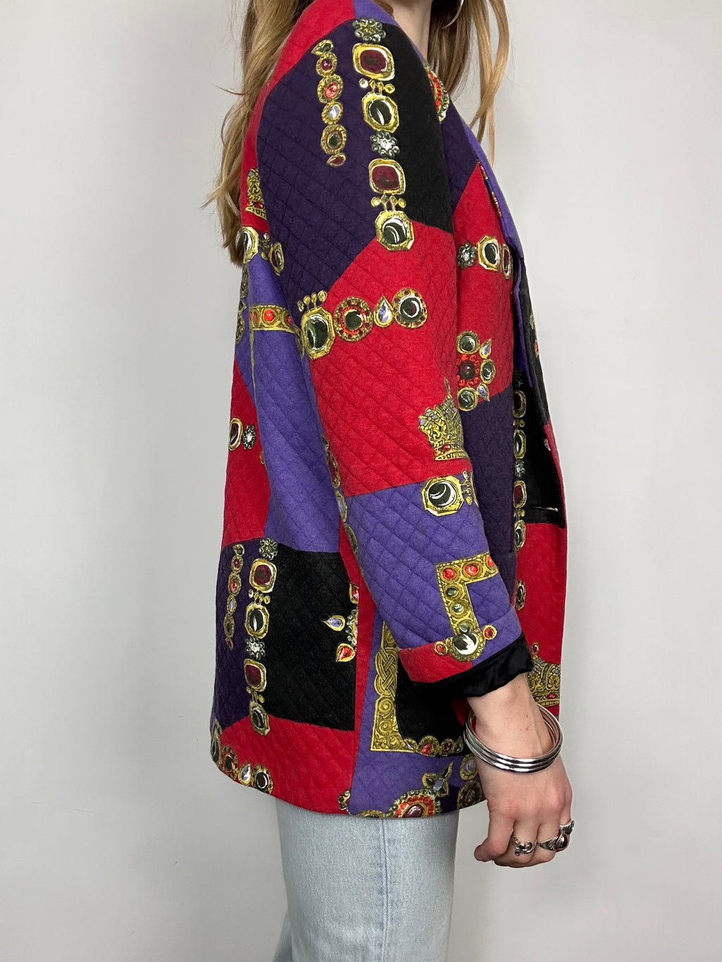 80's Chainmail print Blazer size 12