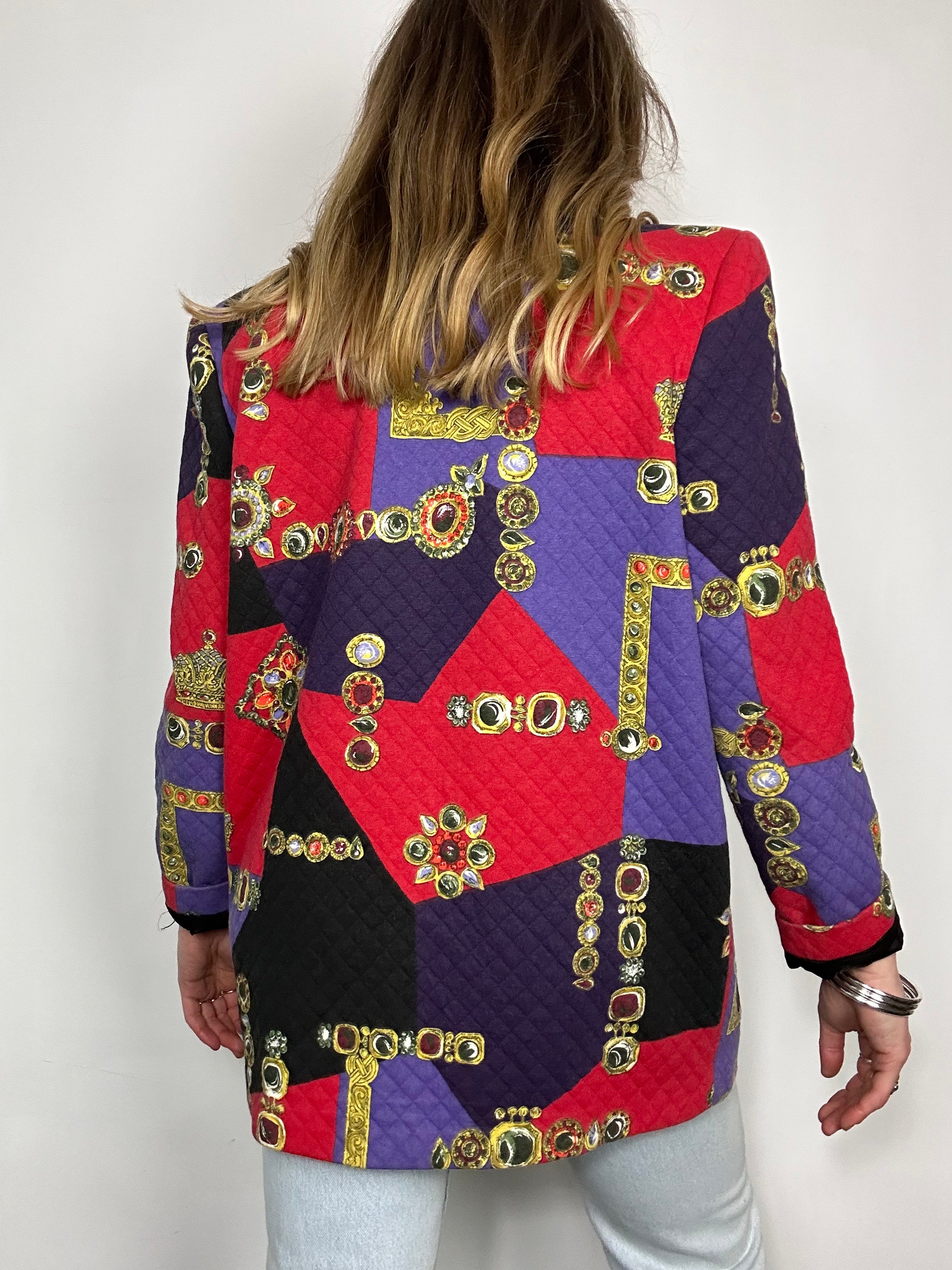 80's Chainmail print Blazer size 12