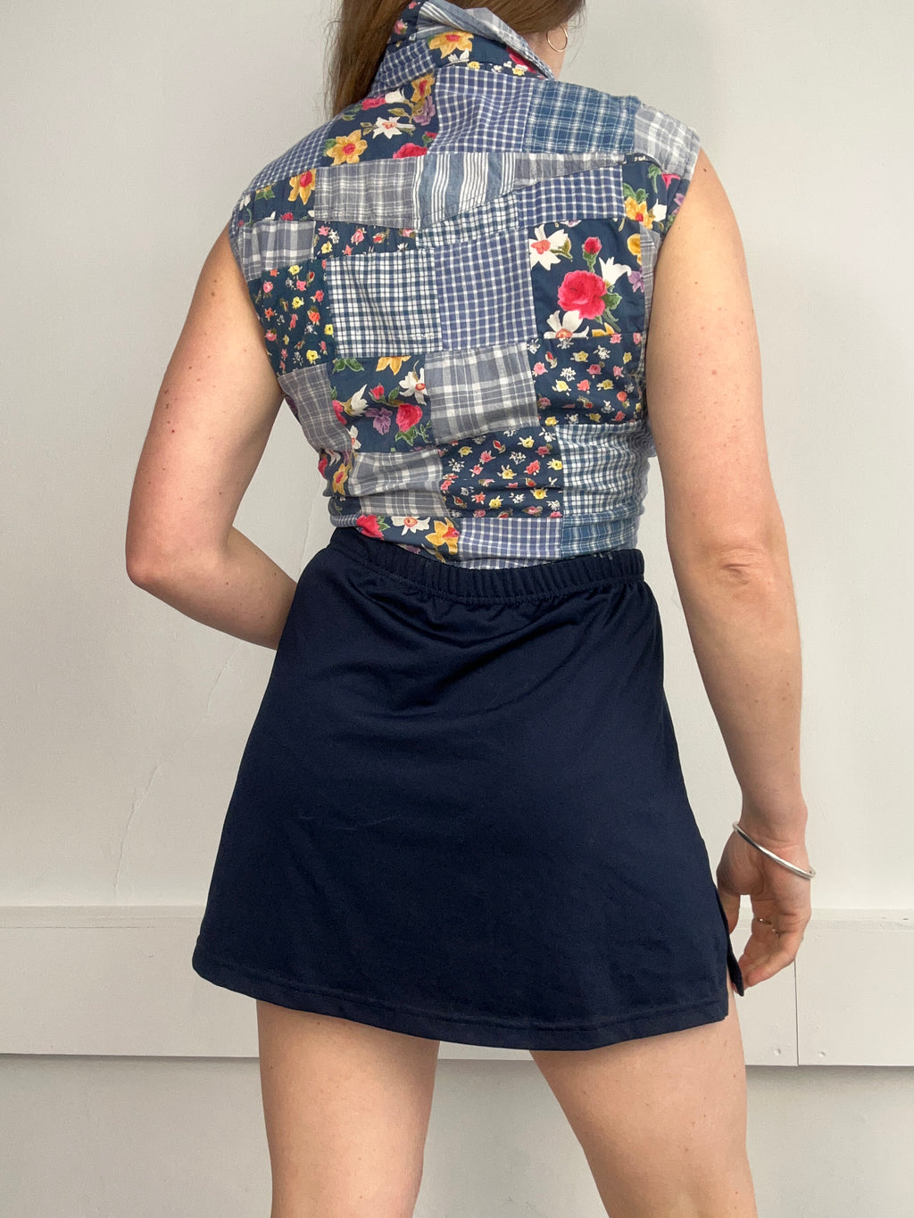 Tartan Floral Cropped Shirt Sixe 10