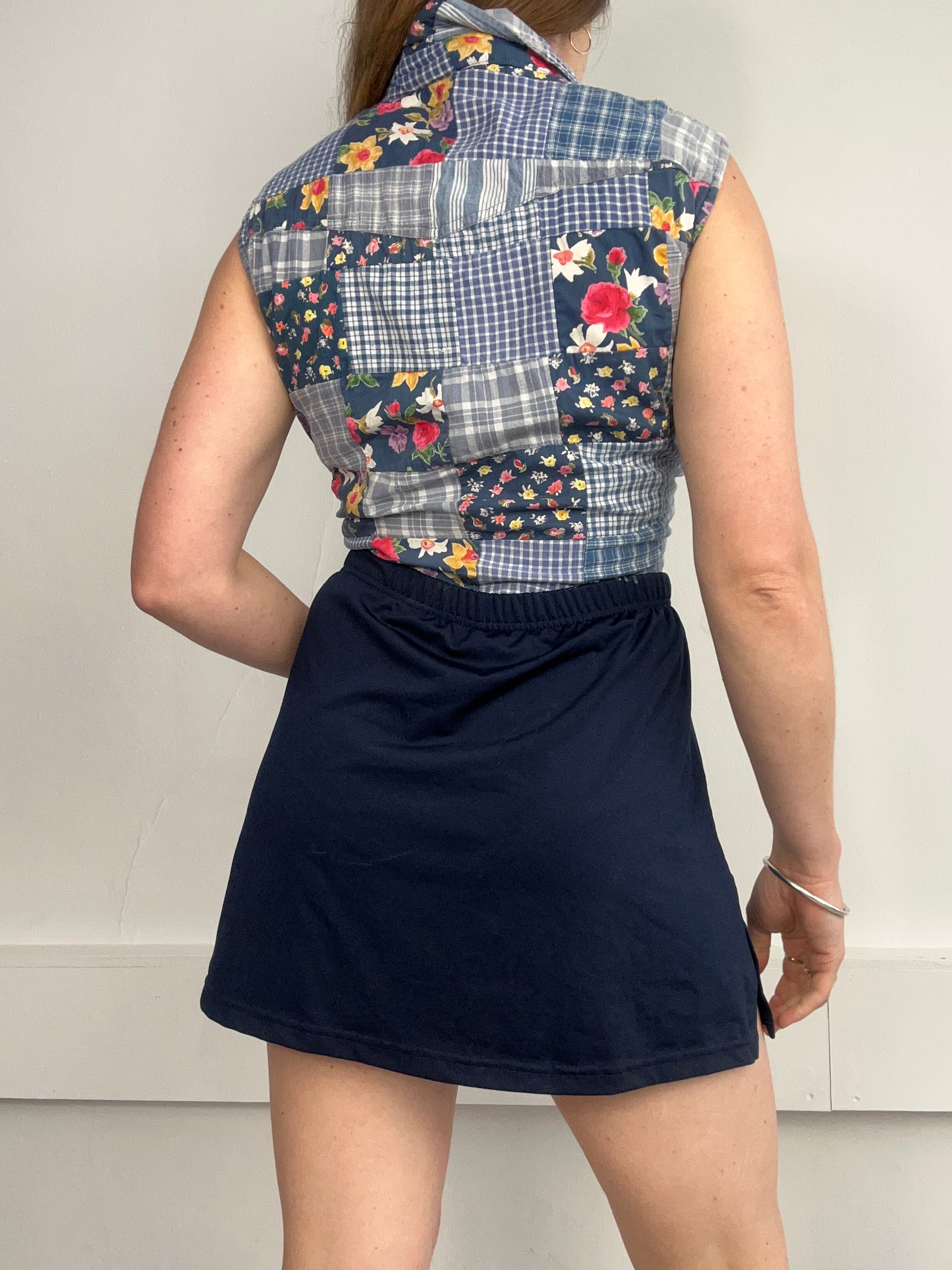 Tartan Floral Cropped Shirt Sixe 10