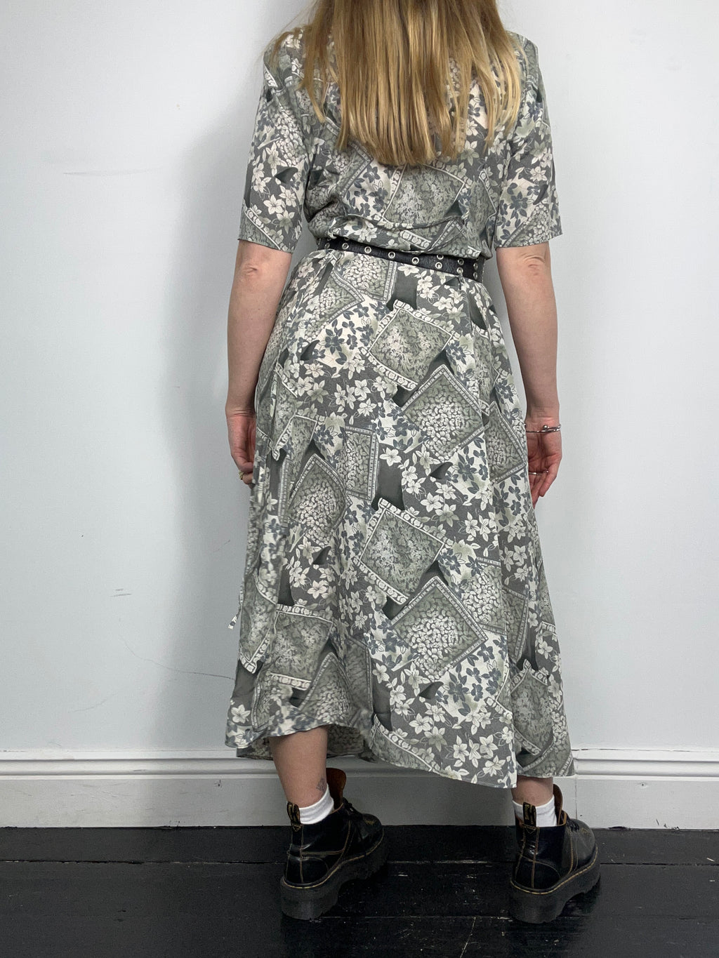 Grey 90's Tea Dress Size 12