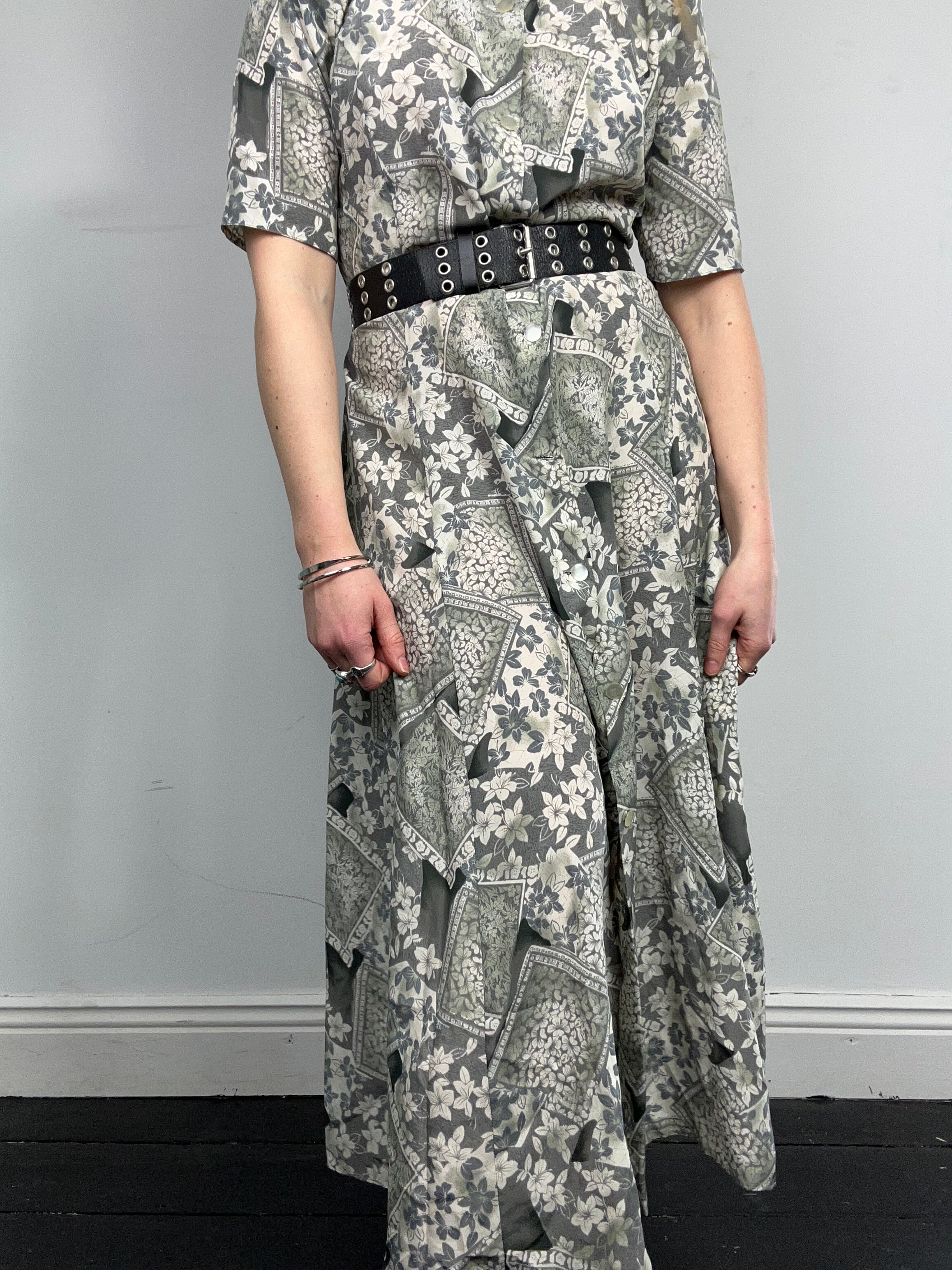 Grey 90's Tea Dress Size 12