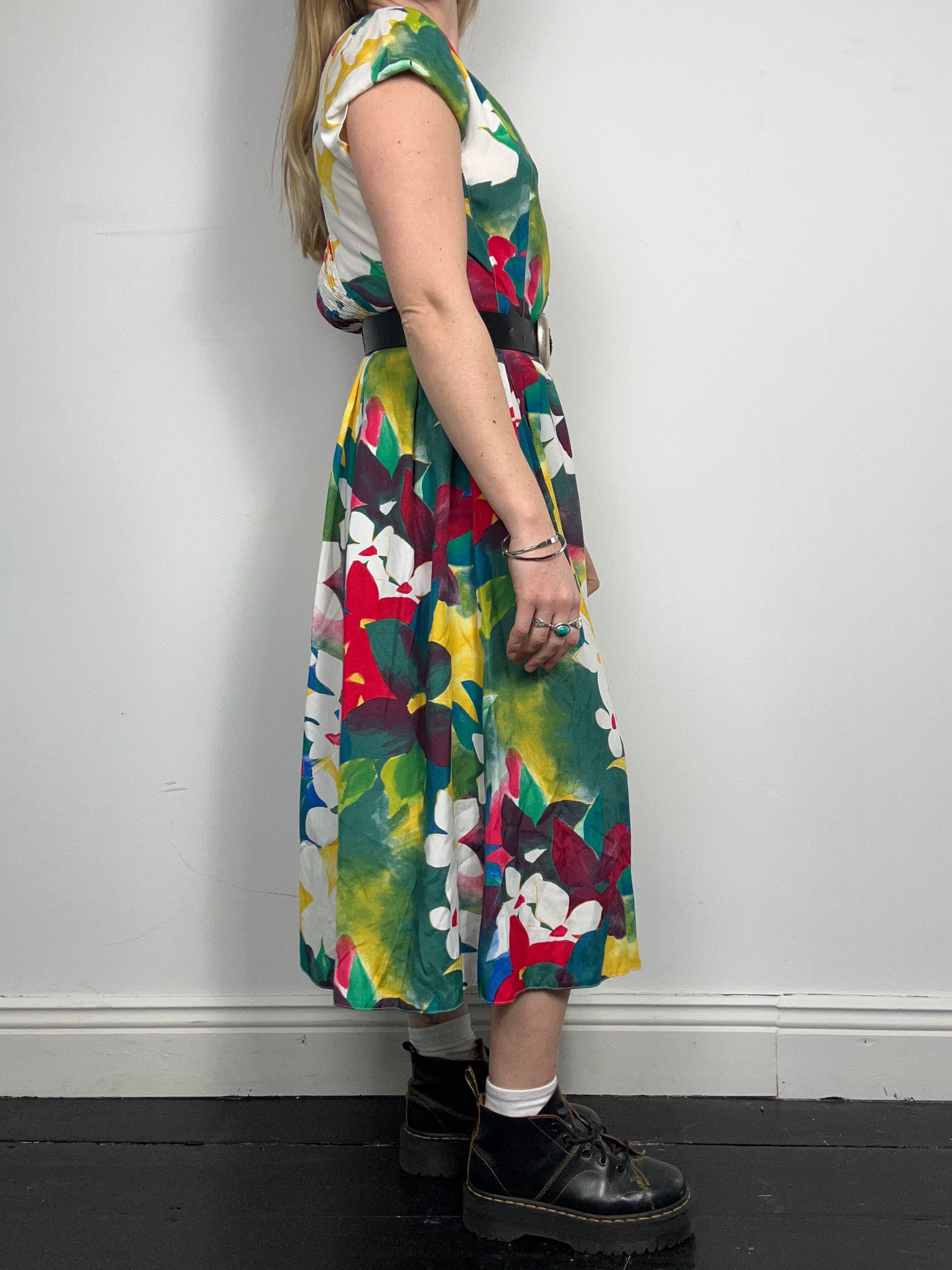 Floral 90's Midi Dress Size 12