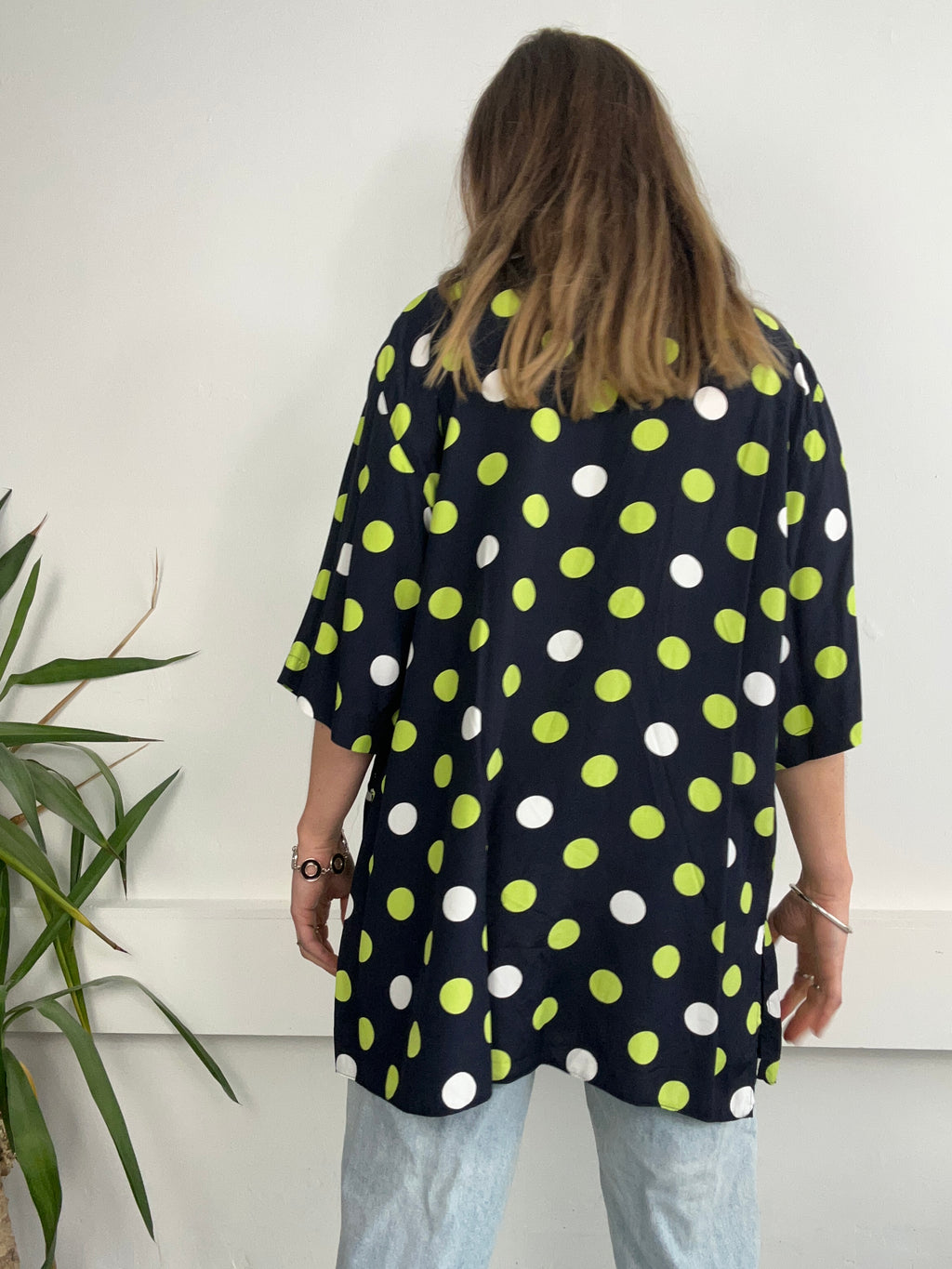 Polka Dot 80's Shirt Size Xl