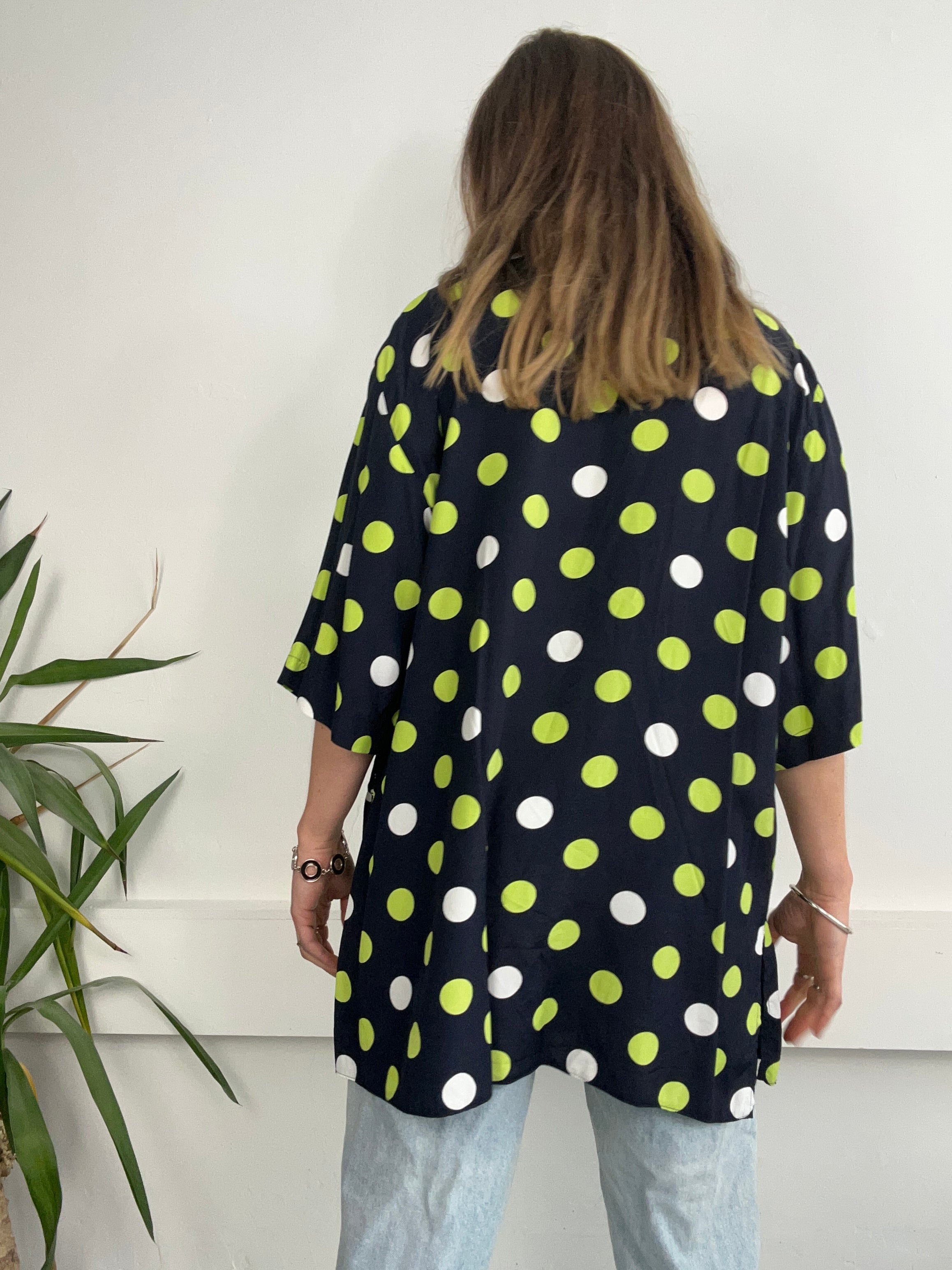 Polka Dot 80's Shirt Size Xl