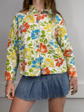 Floral linen Sequin Jacket Size 10