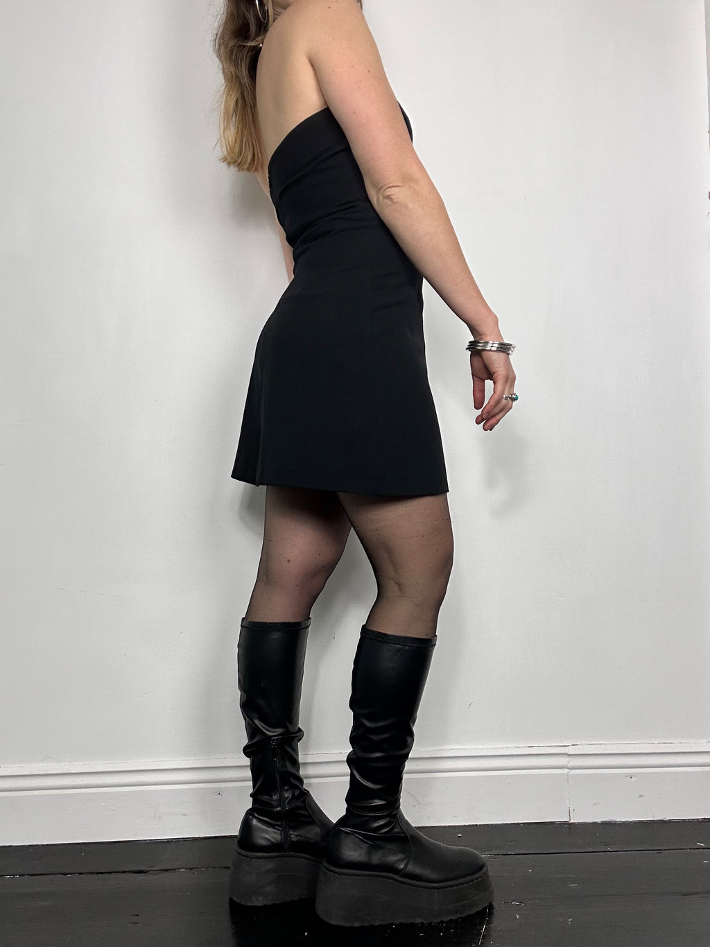 Halter Neck 80's Mini Dress Size 8