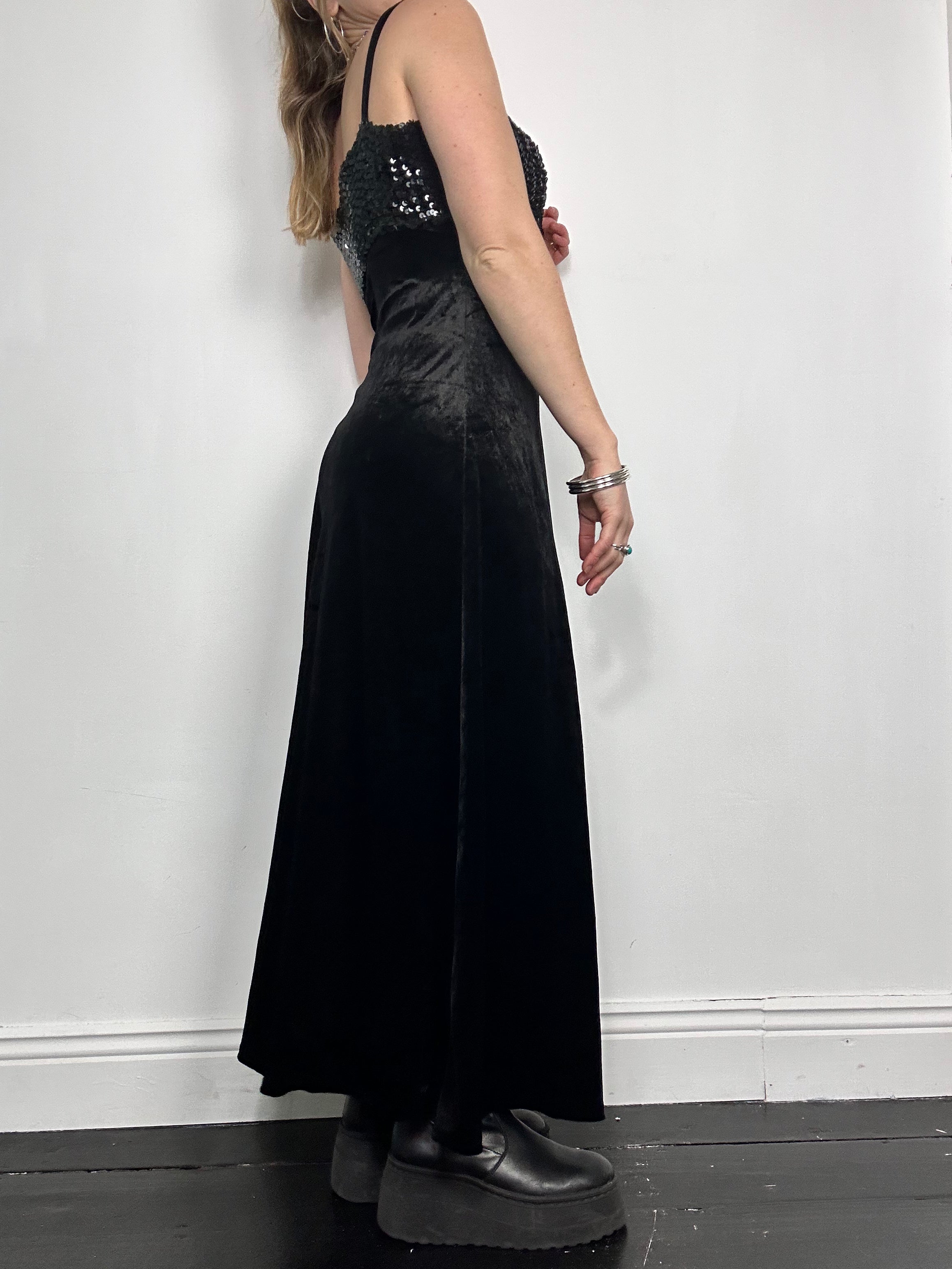 Velvet Sequin 80's Dress Size 10