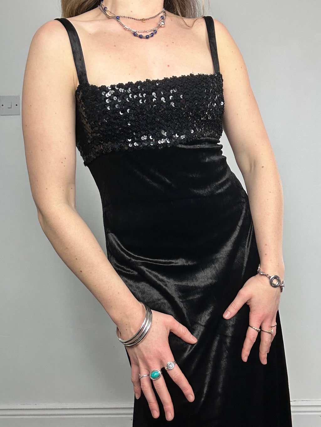 Velvet Sequin 80's Dress Size 10