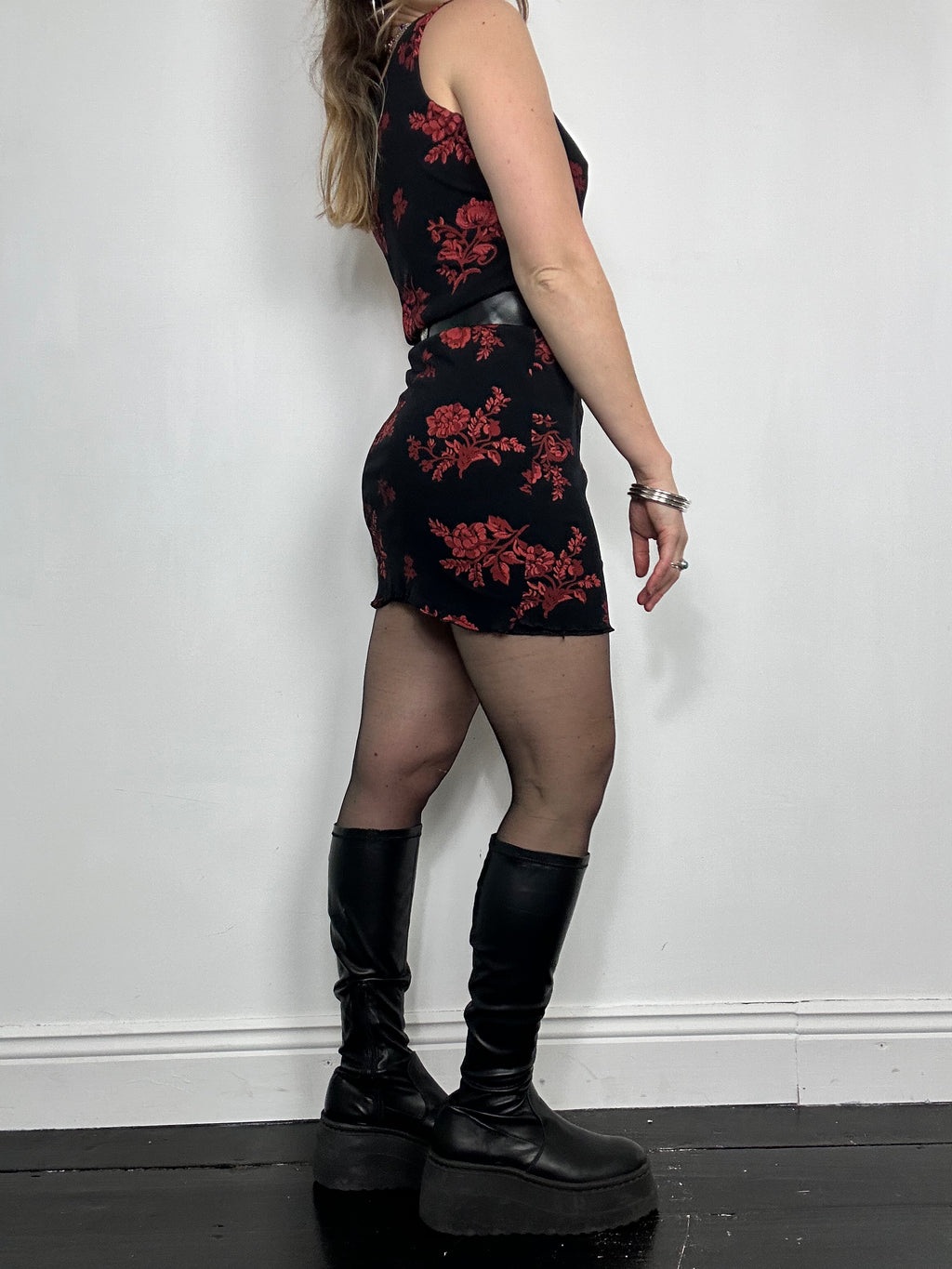 Floral Mesh mini Dress Size 8/10