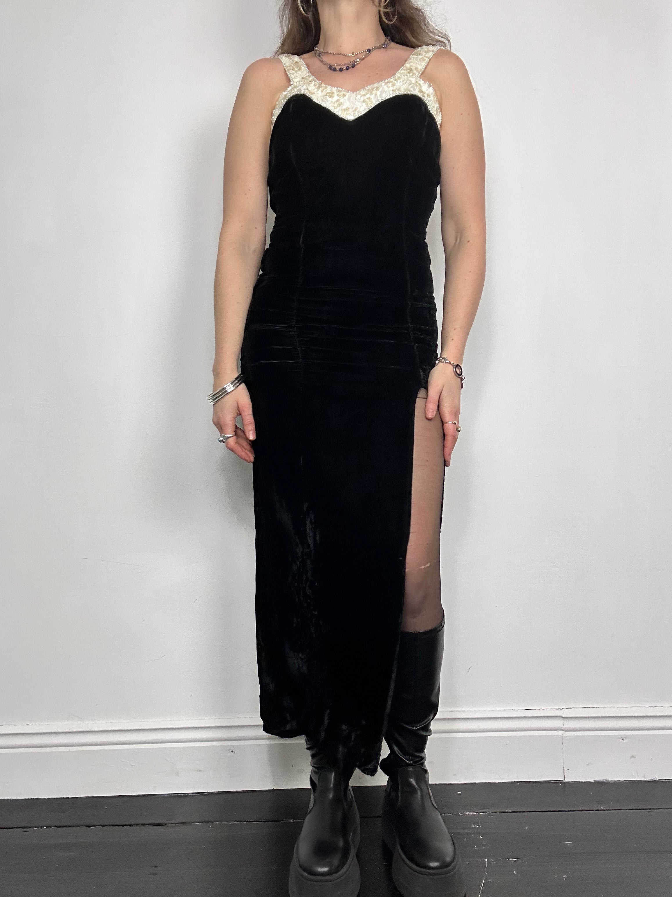 80's Velvet evening Dress Size 8