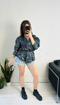 Sparkly Peplum 80's Shirt Size 12