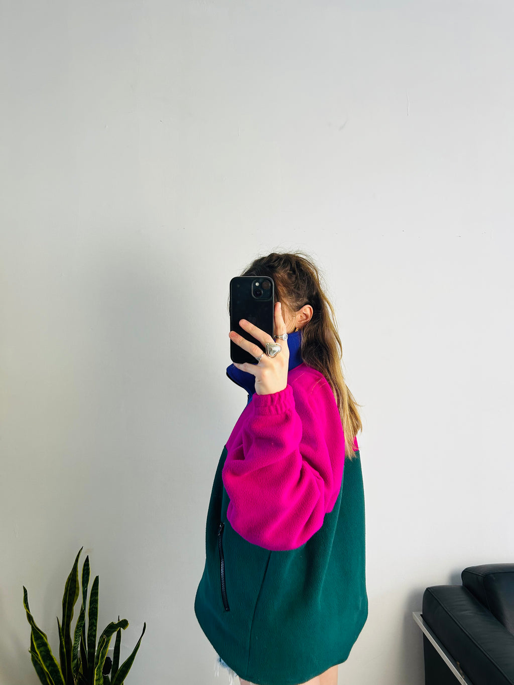 80's half Zip Fleece Size M/L
