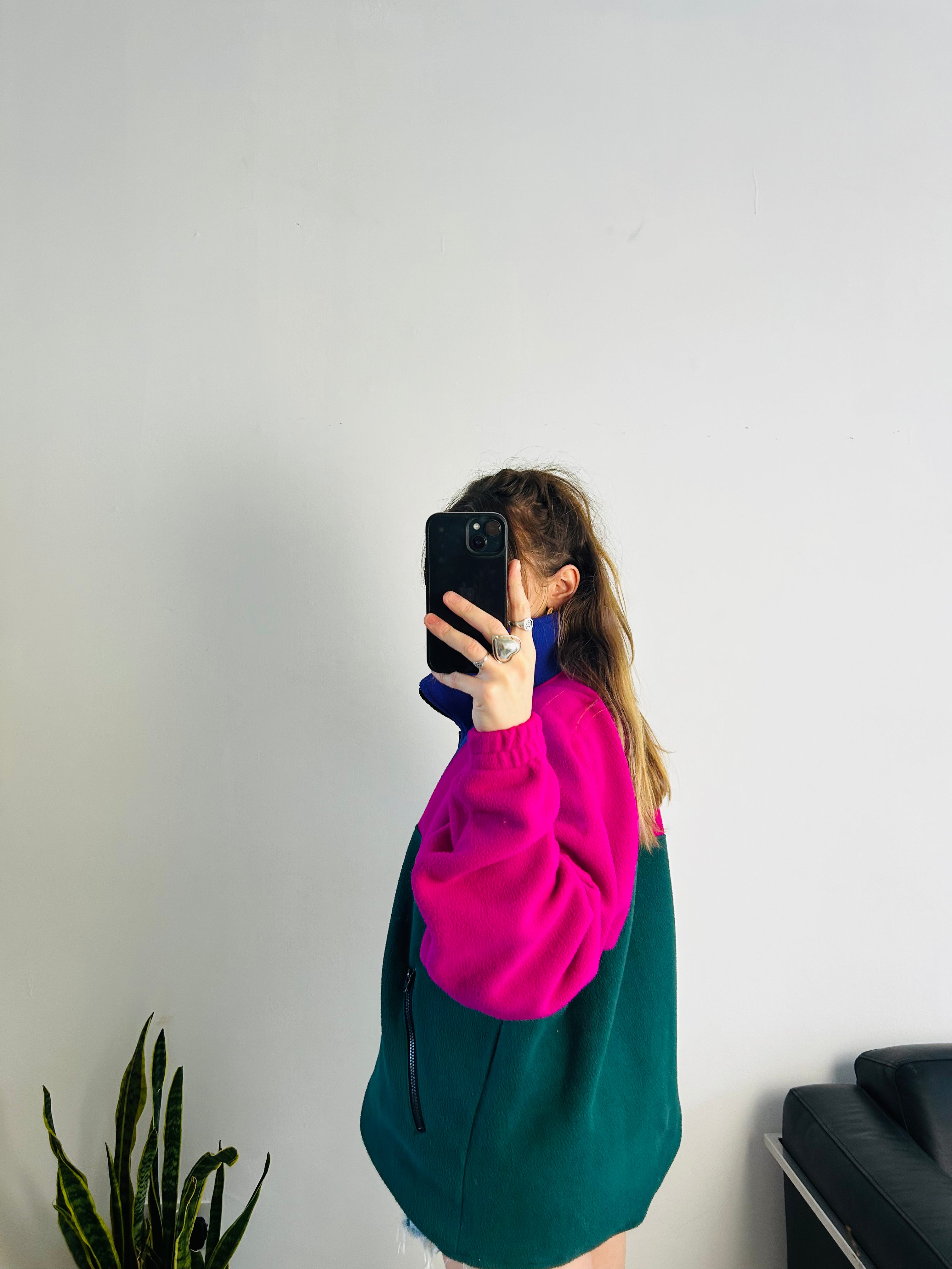 80's half Zip Fleece Size M/L