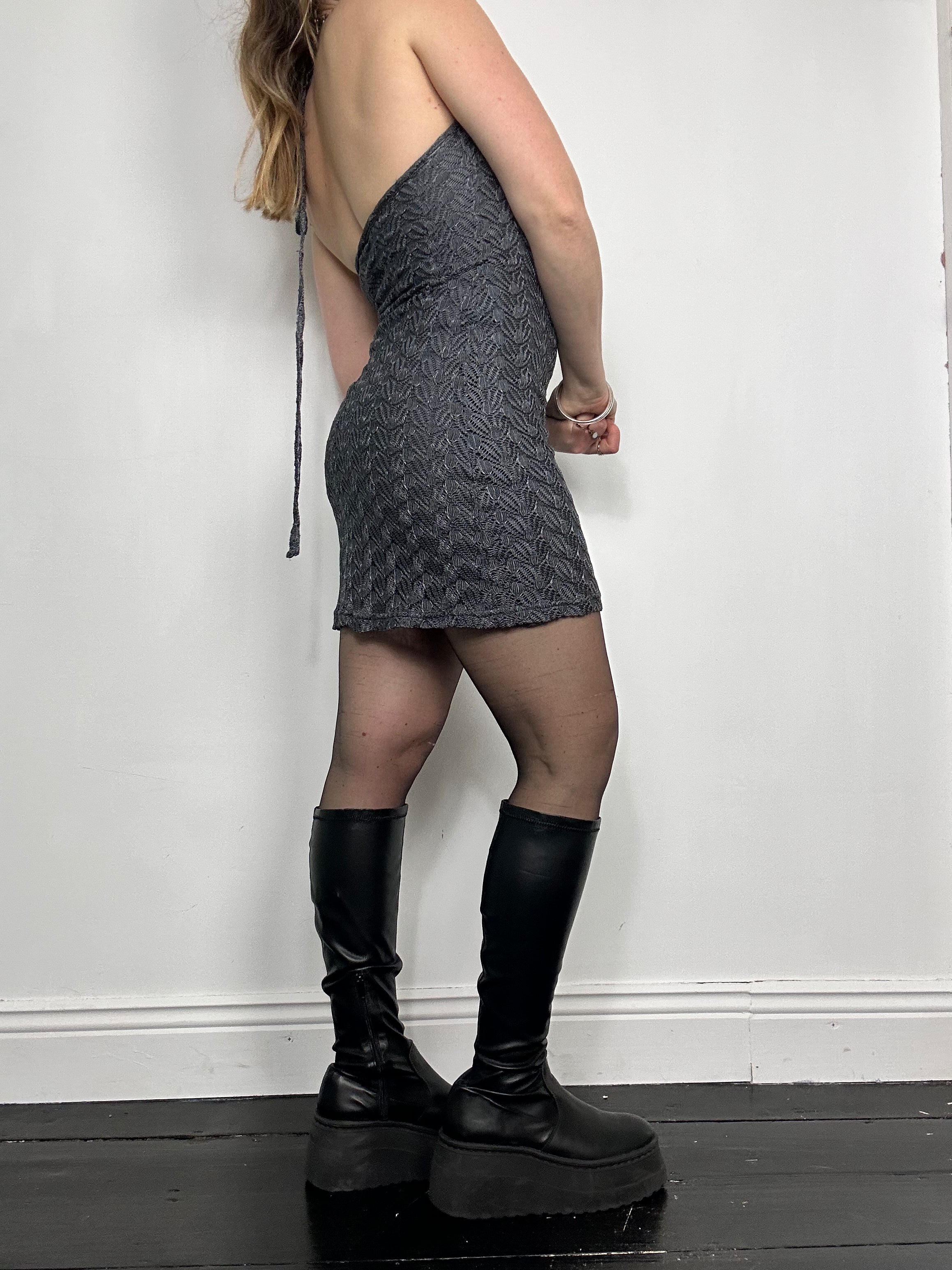 Crochet Halter Neck Dress Size 8