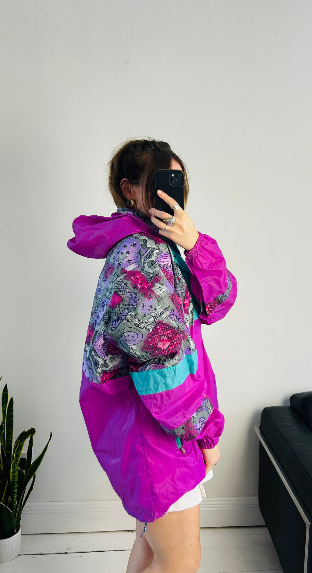 Pink 80's Raincoat Size